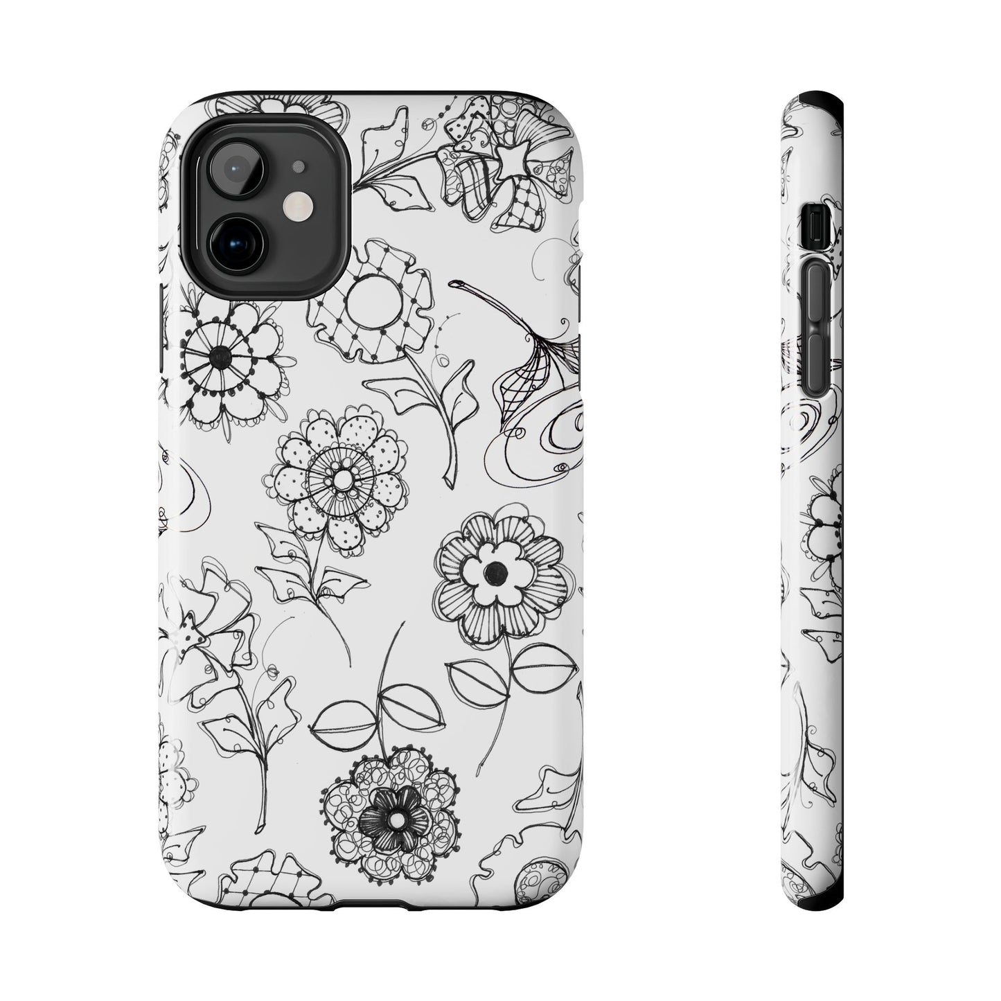 Paper Posies White Phone Case