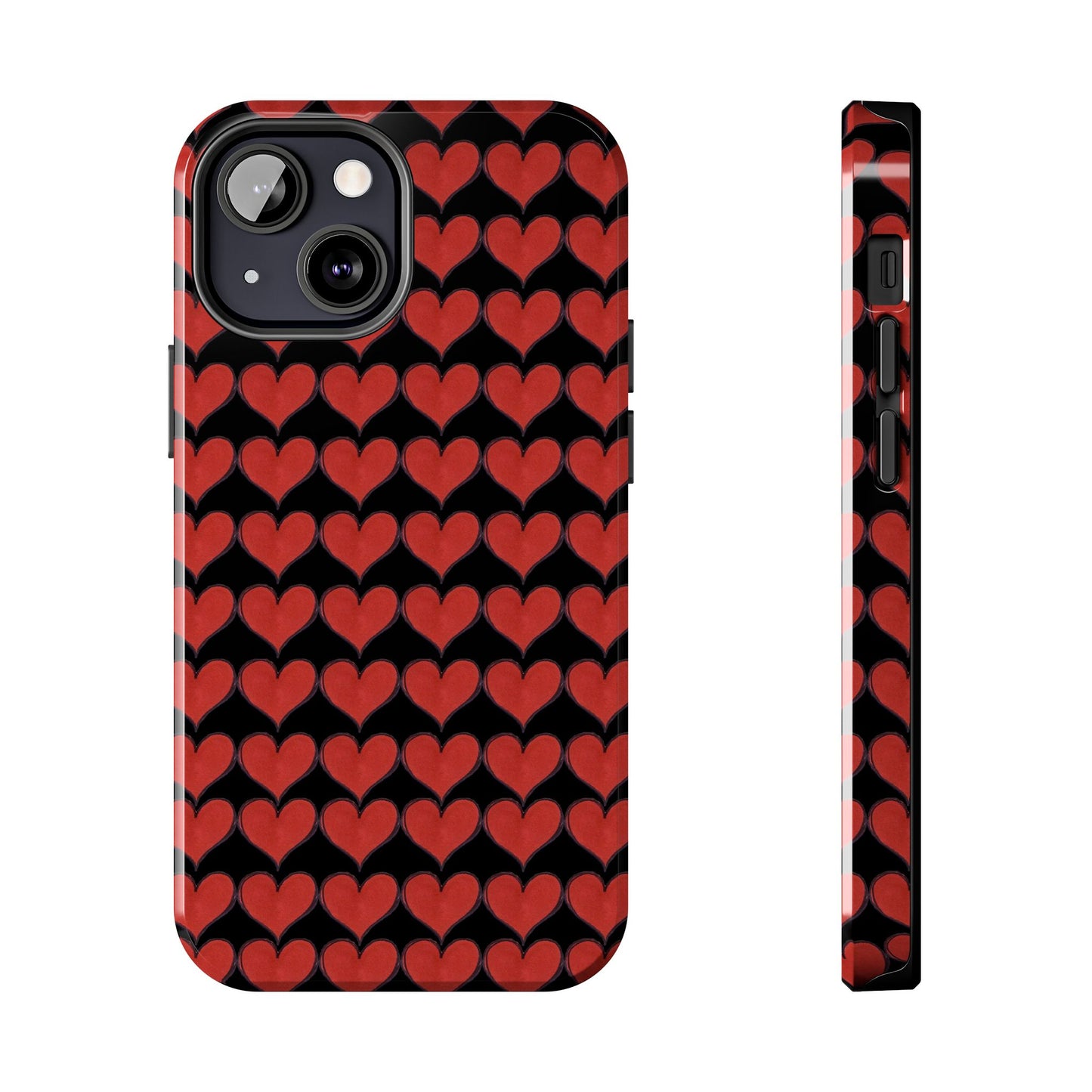 Heartbeats Black / Red Phone Case