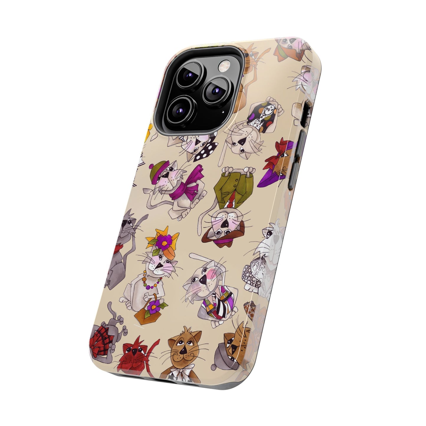 Spice Cats Tossed Muslin Phone Case