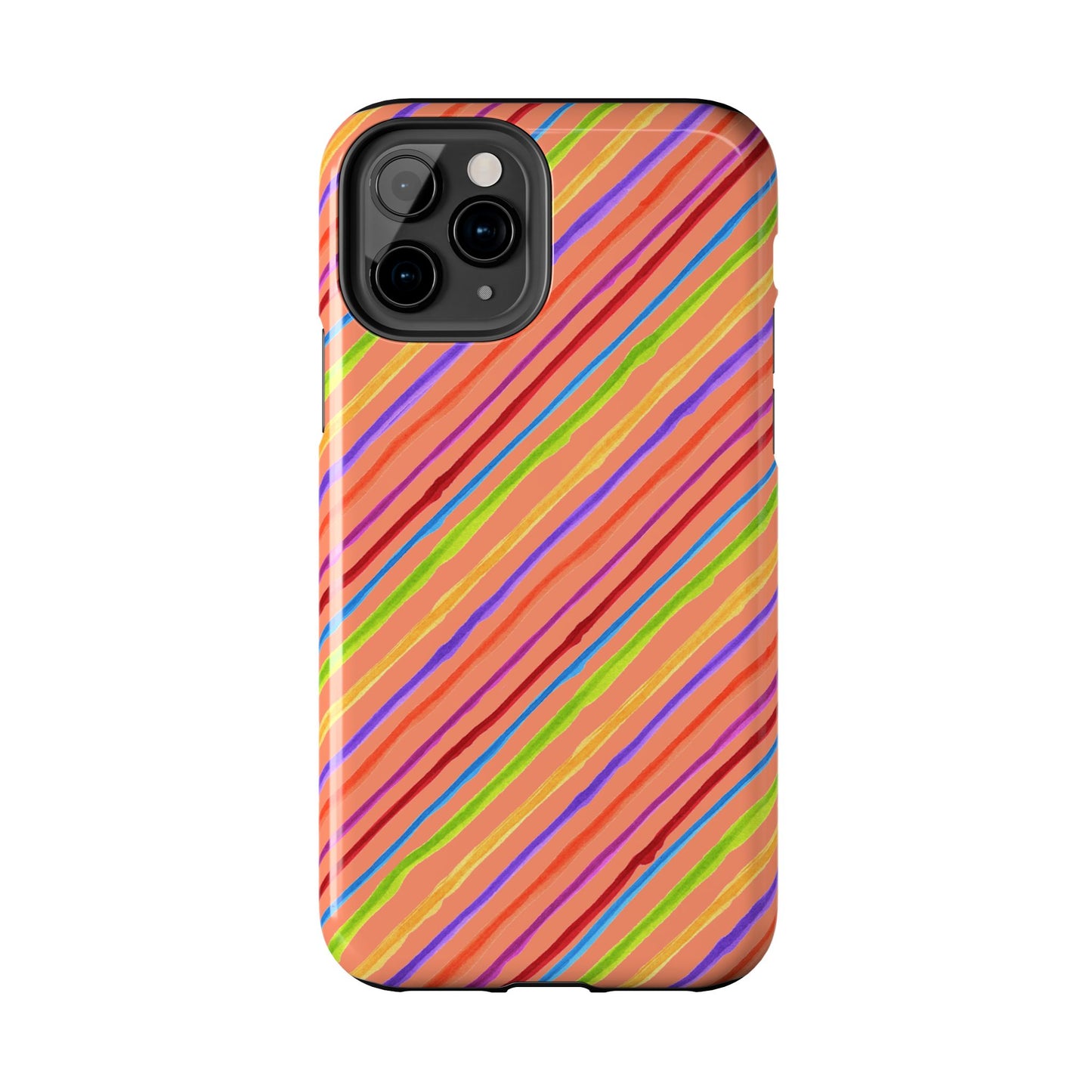 Calico Stripe Orange Phone Case
