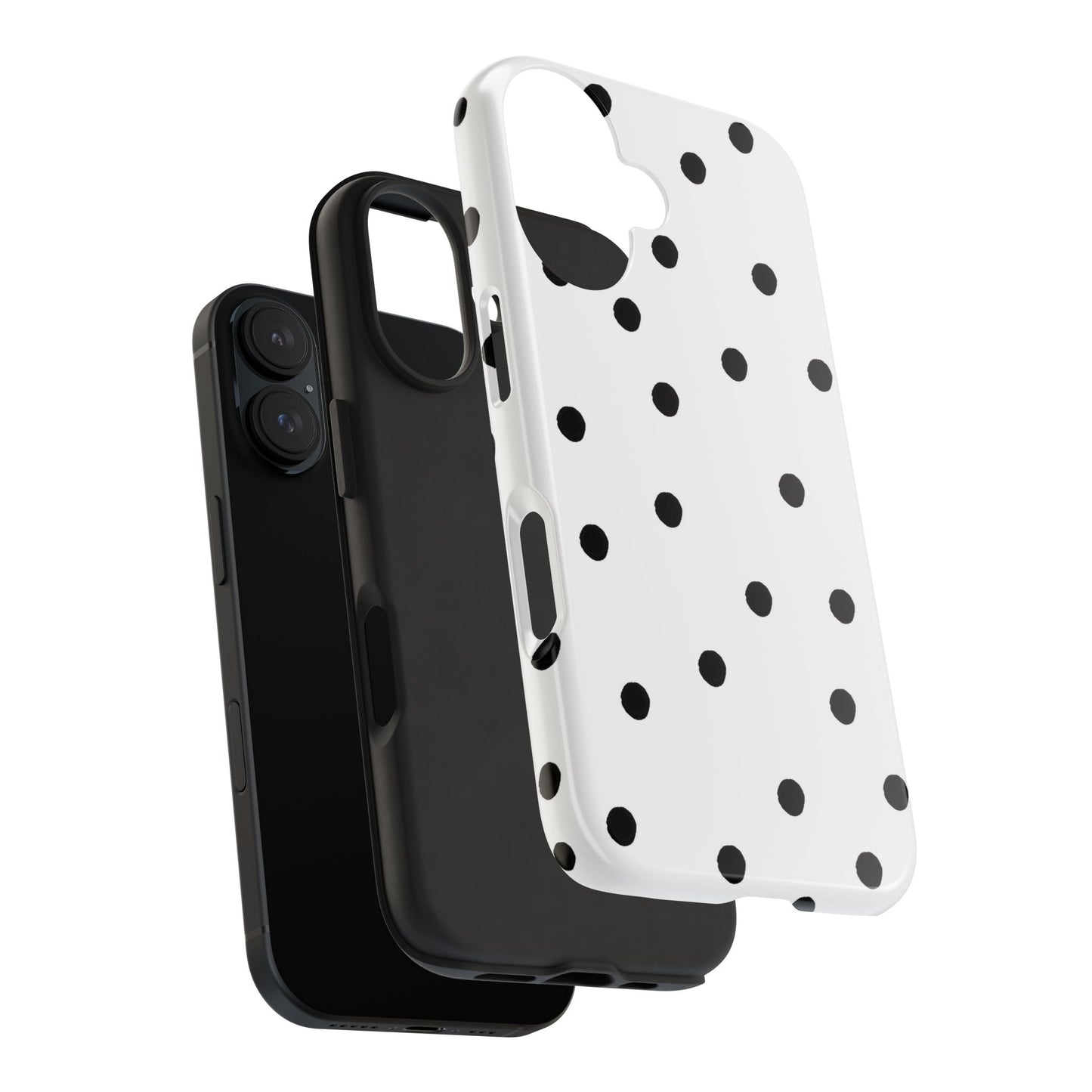 Space Dots White / Black Phone Case