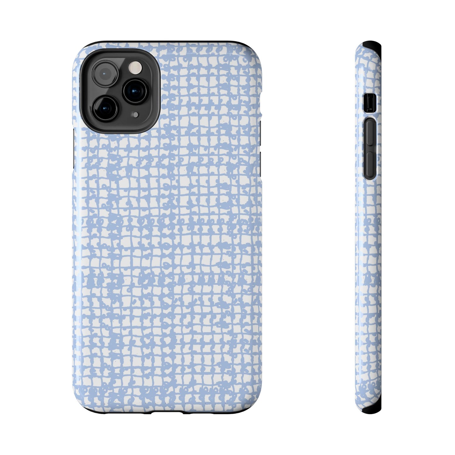 Baby Yarn Check Blue Phone Case