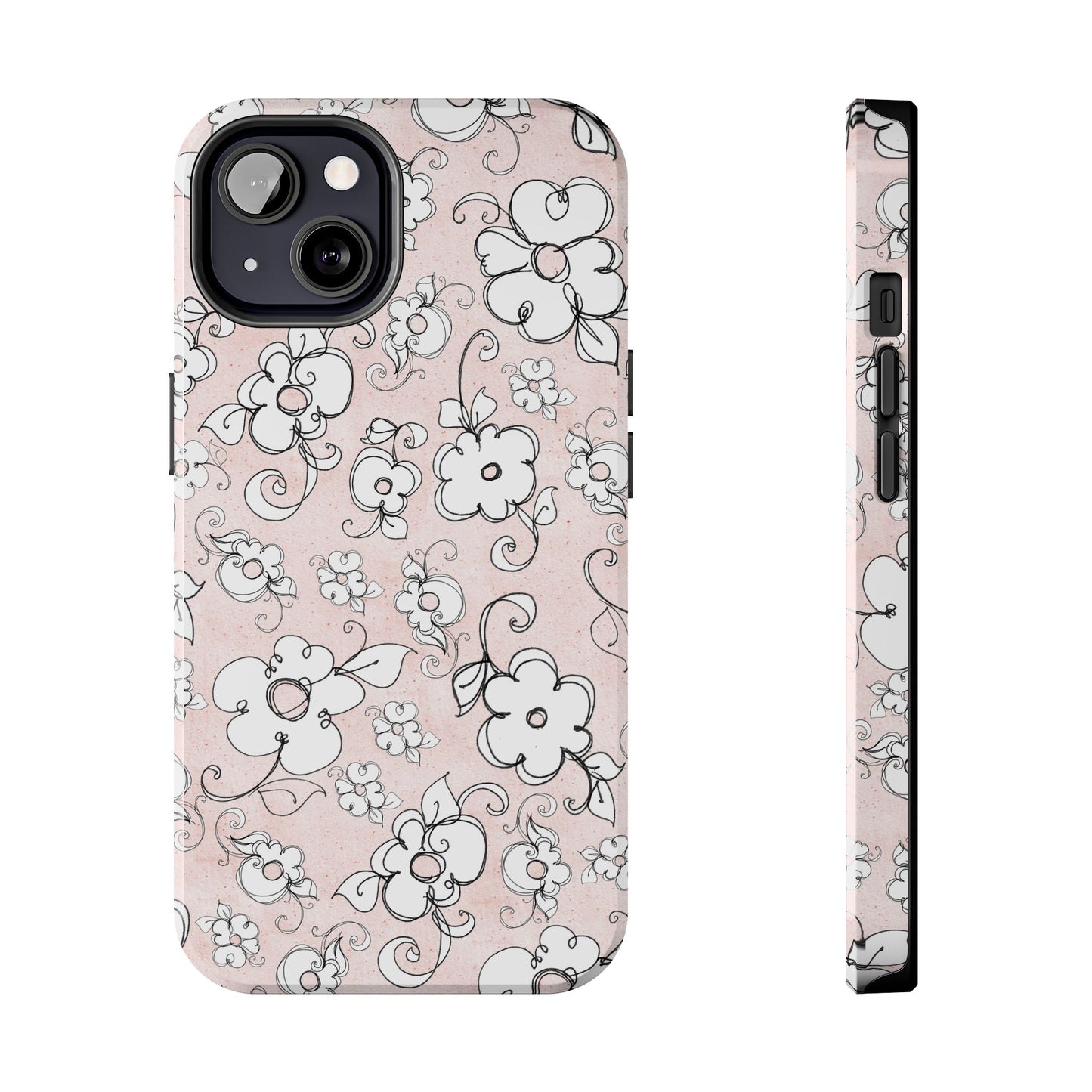 Lady Flowers Paris Pink Phone Case