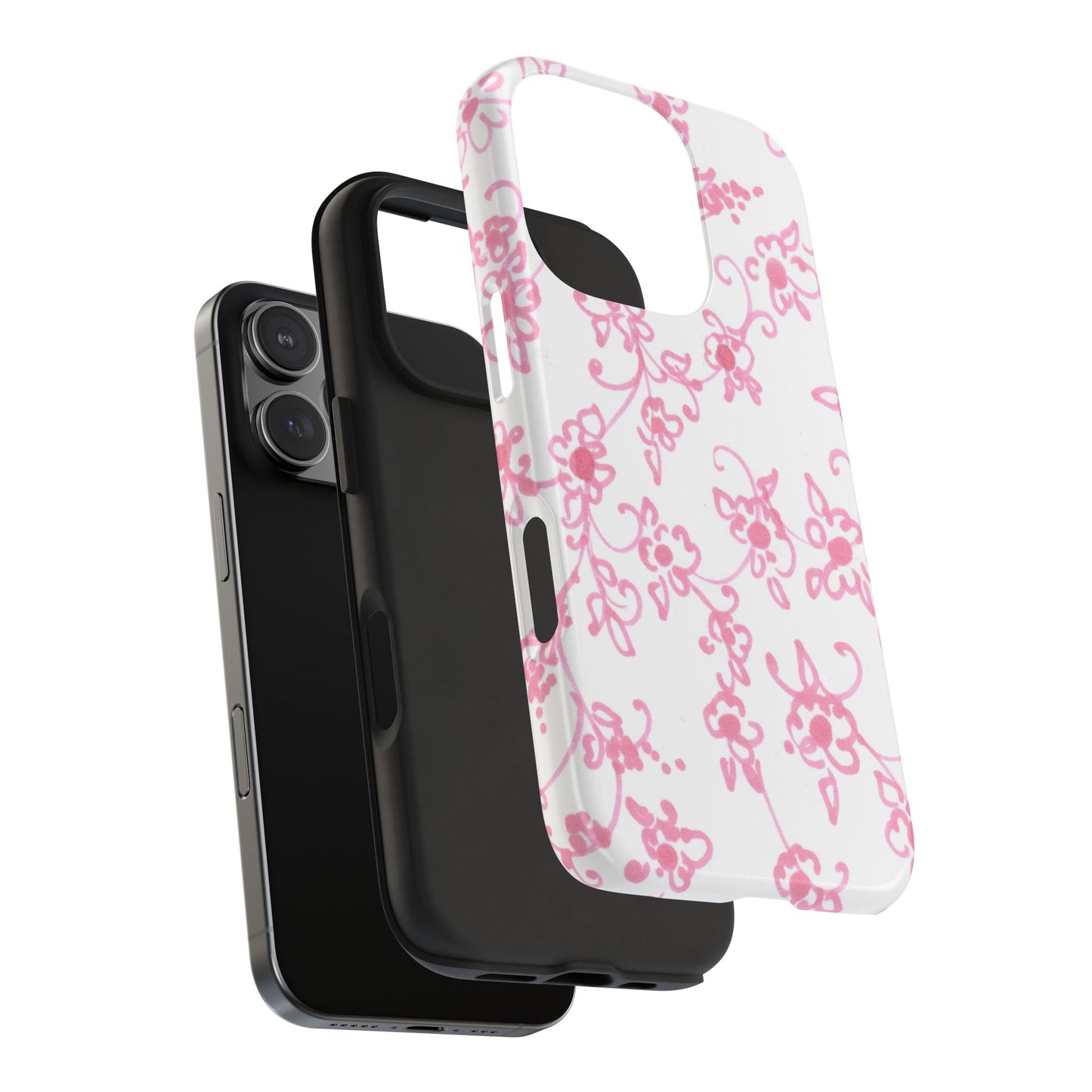 Juliette Ladies White / Pink Flowers Phone Case