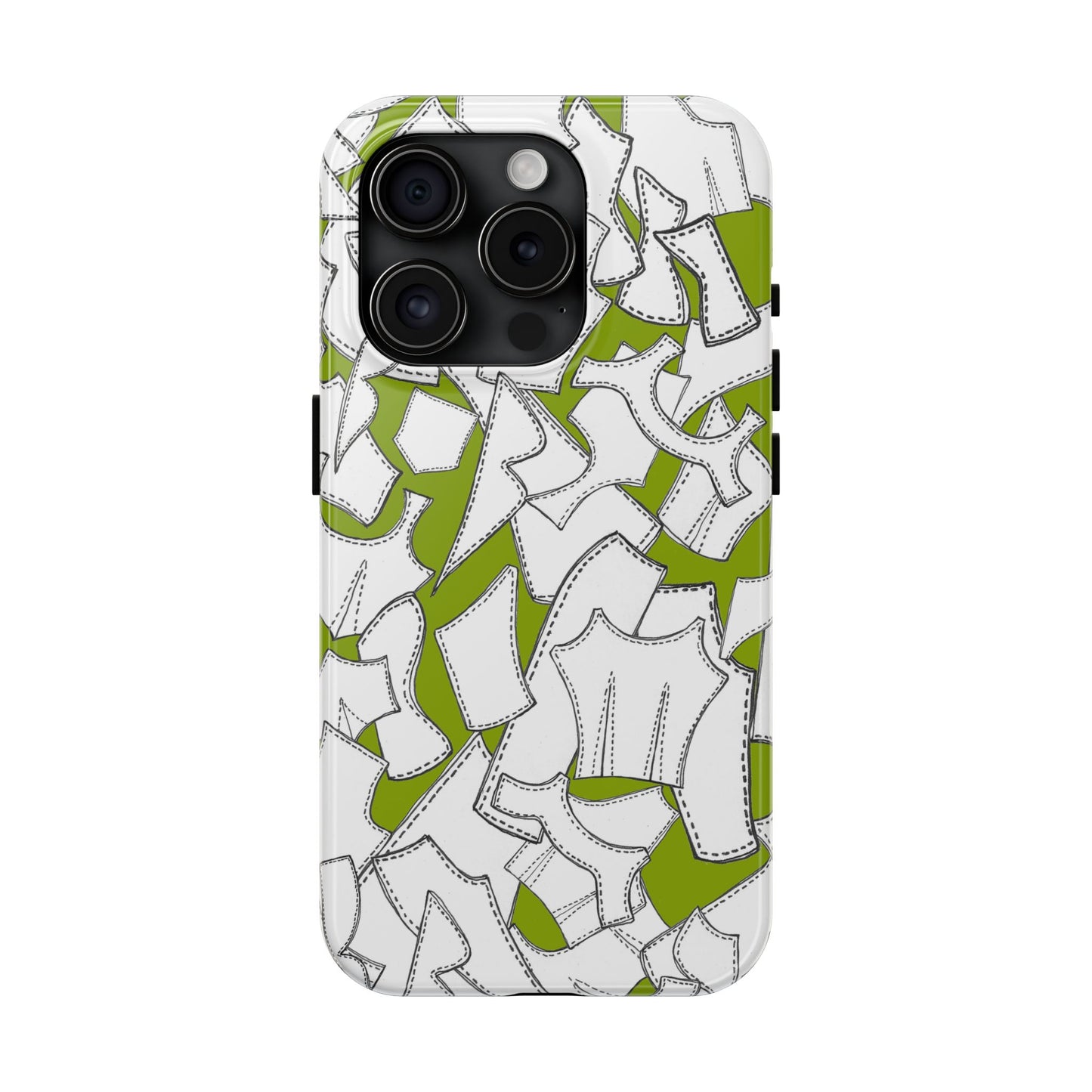Pattern Pieces Chartreuse Phone Case