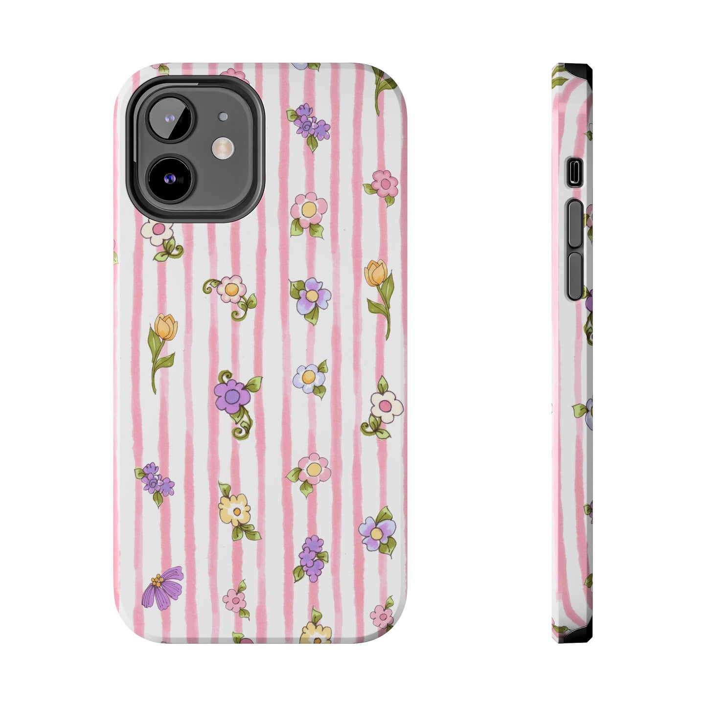 Pretty Posie Stripe Phone Case