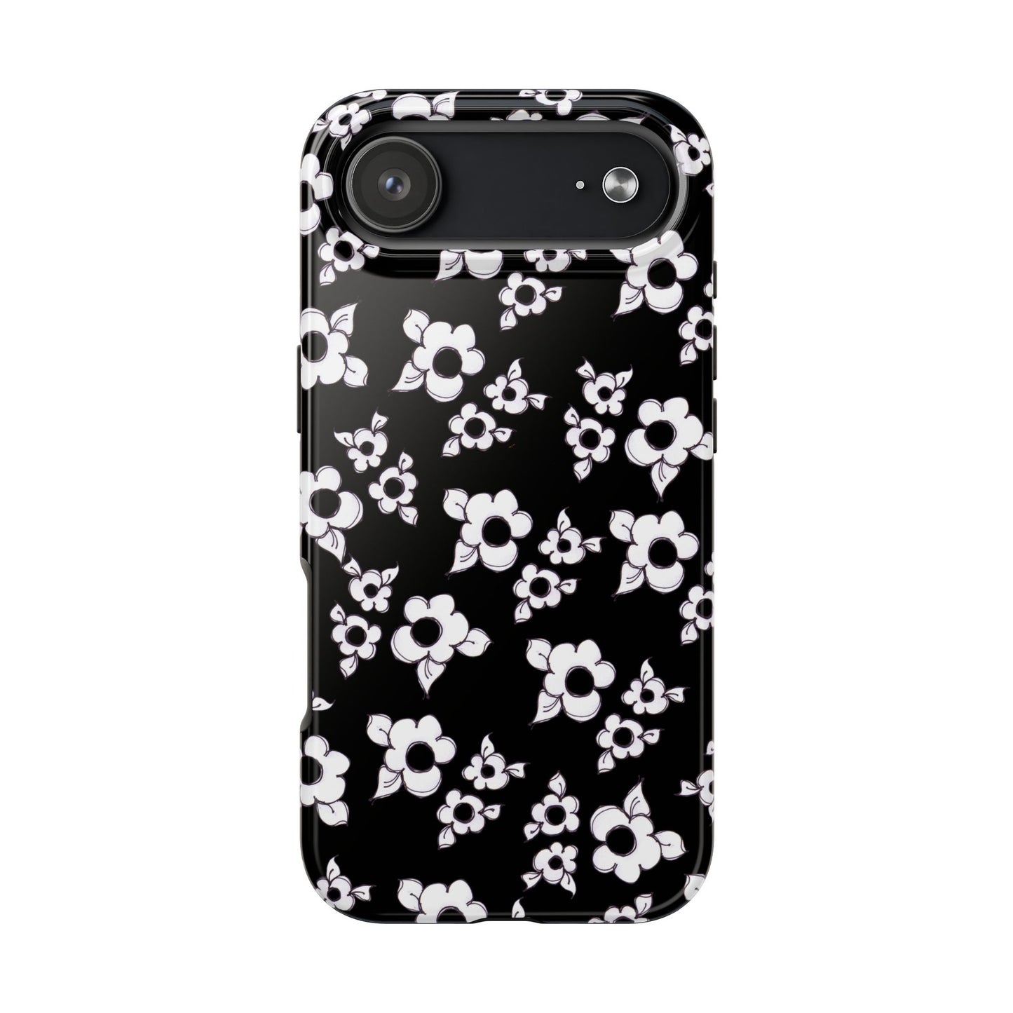 Daisy Cluster Black / White Phone Case