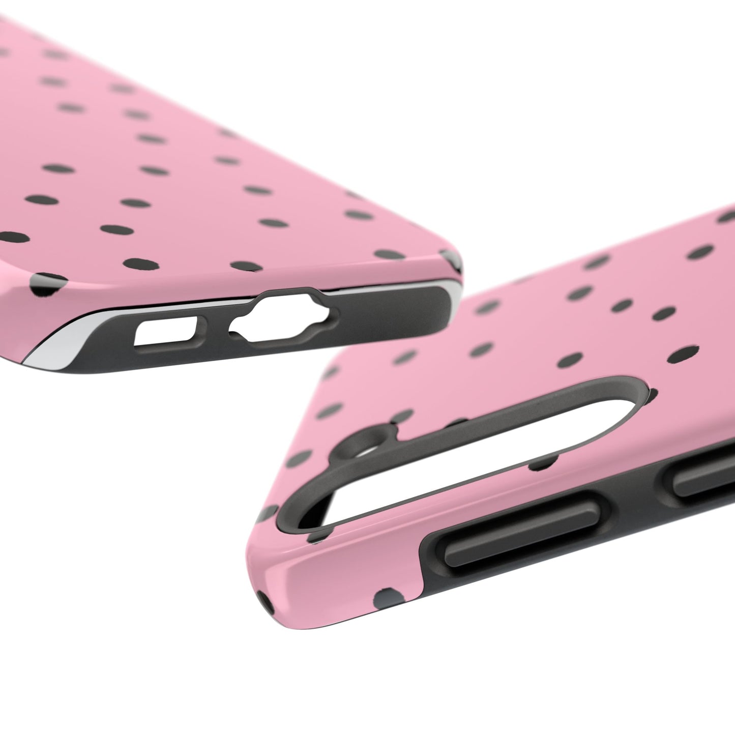 Dinky Dots Pink / Black Phone Case
