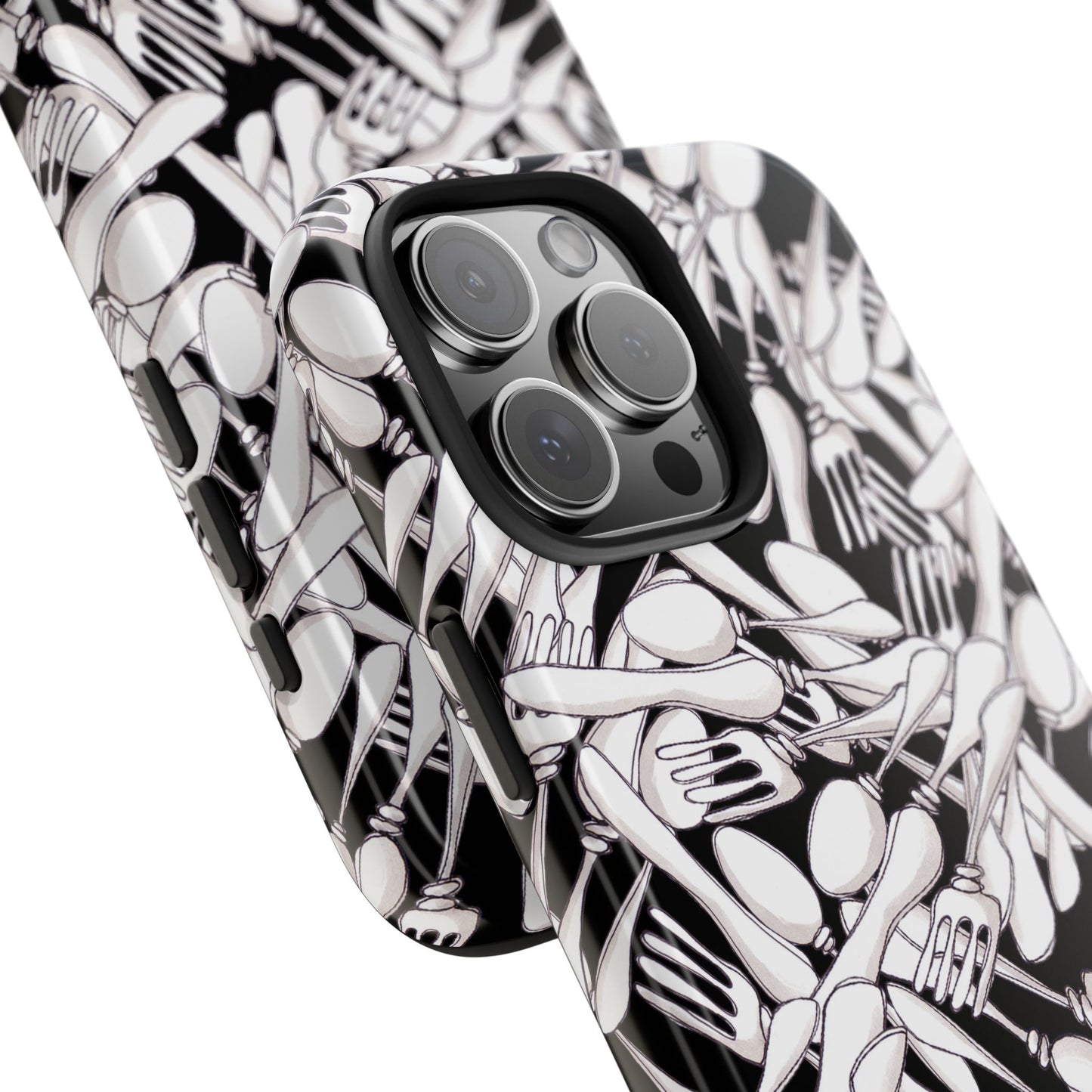 Silverware Wars Black Phone Case