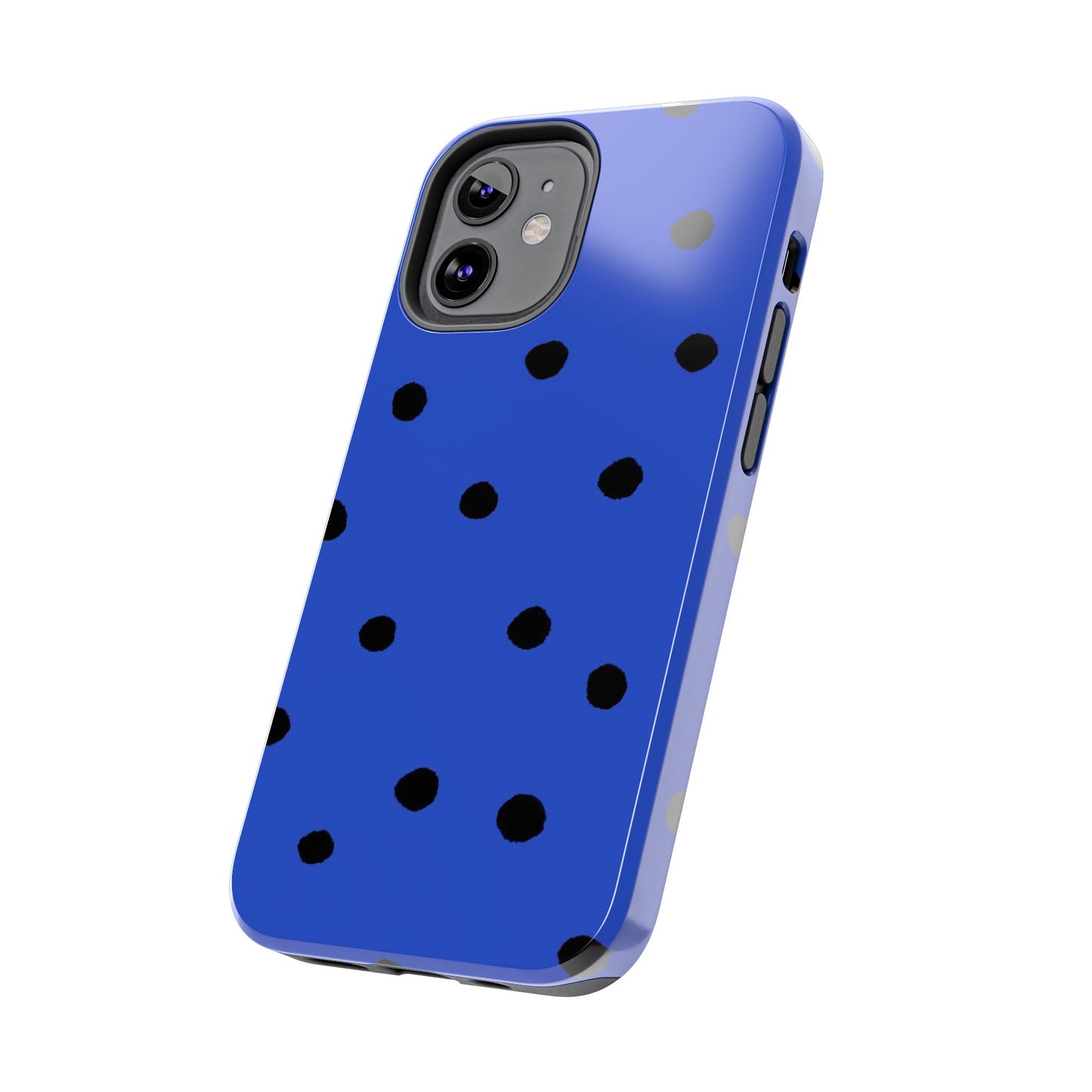 Dinky Dots Blue / Black Phone Case