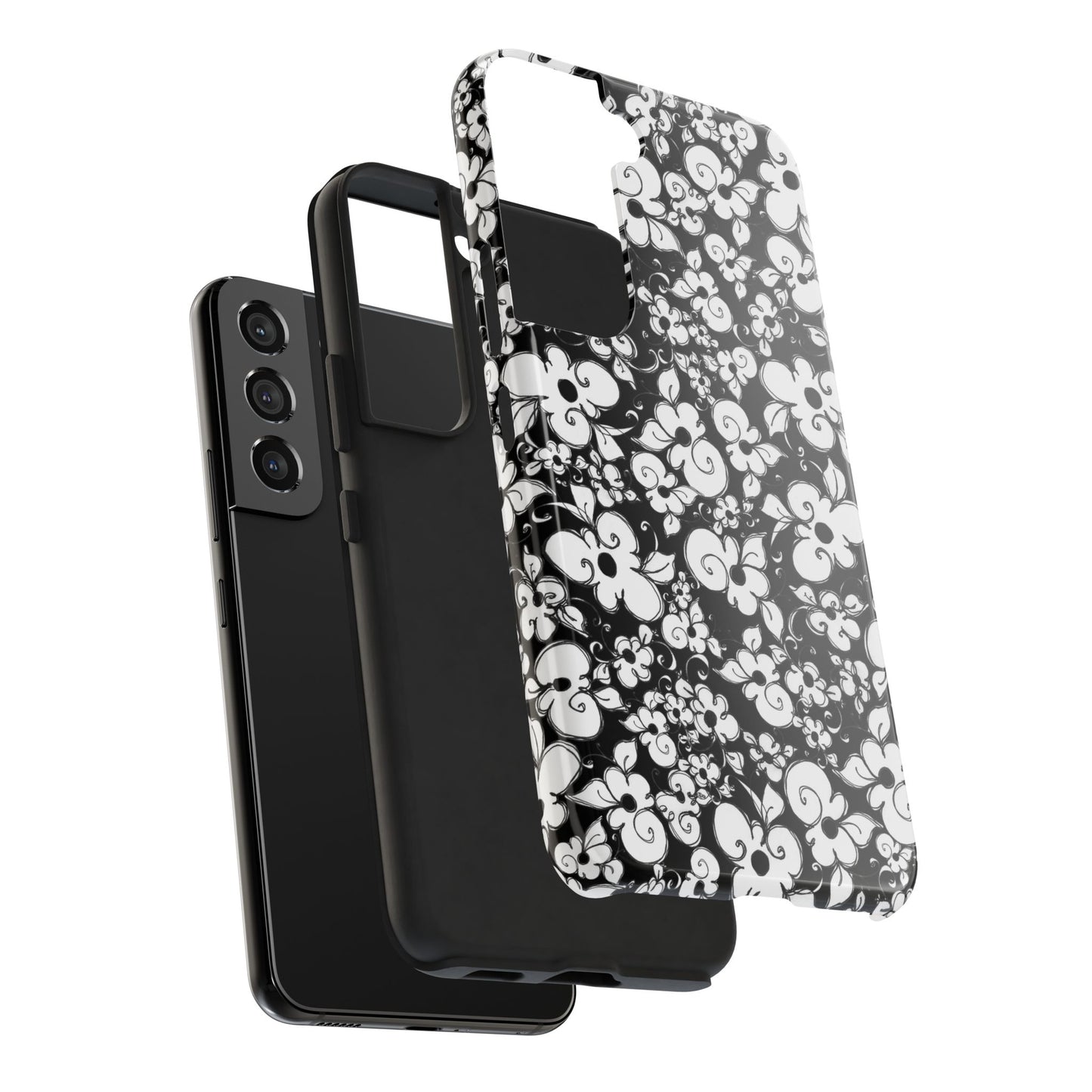 Dog Daisies Black Phone Case