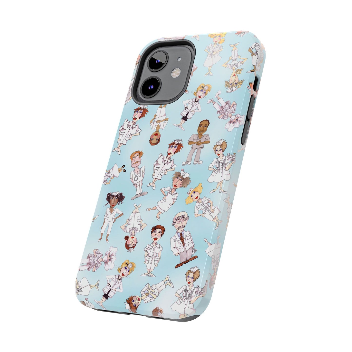 Tossed Nurses Aqua Phone Case