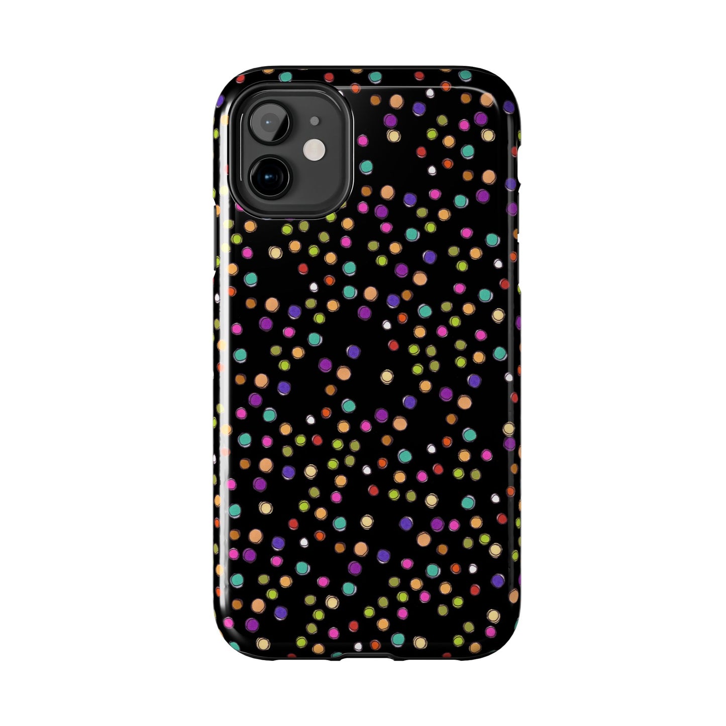 Dog Dots Black Phone Case