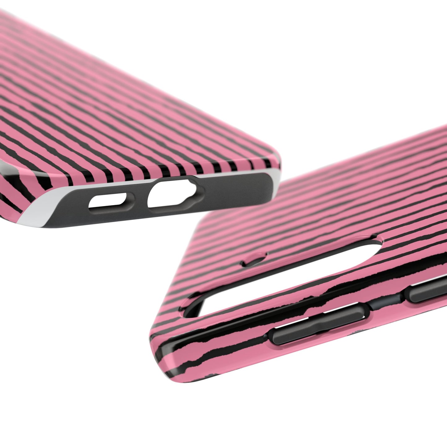 Sorta Stripe Bright Pink / Black Phone Case