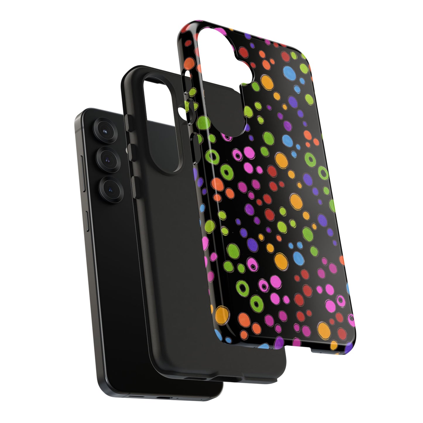 Dog Dots Black / Multi Phone Case