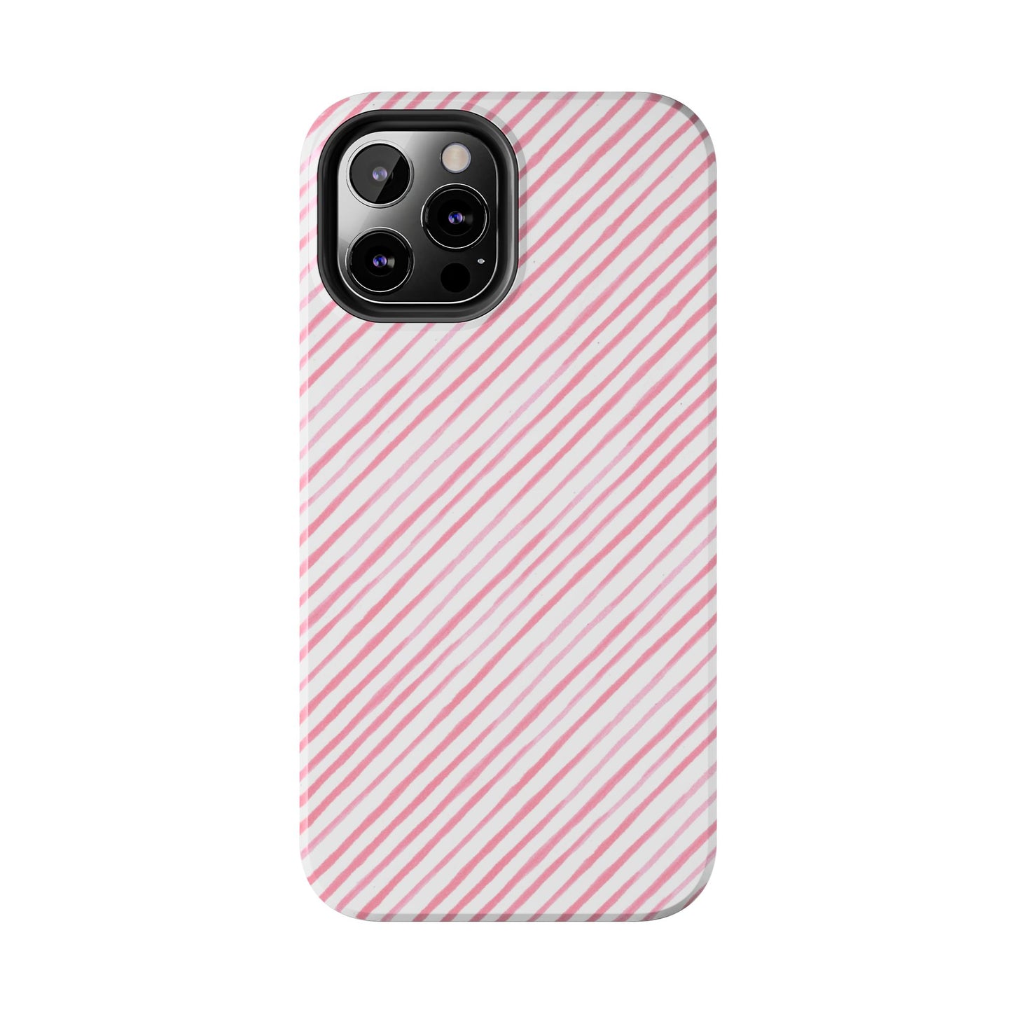Bias Stripe White / Pink Phone Case