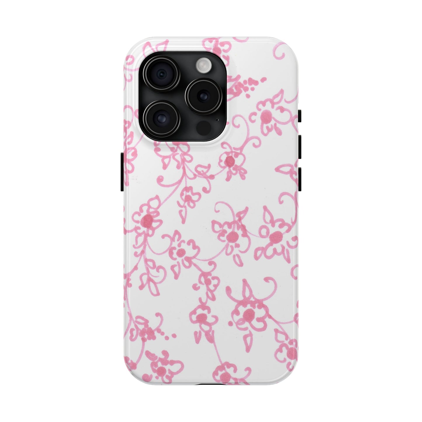 Juliette Ladies White / Pink Flowers Phone Case