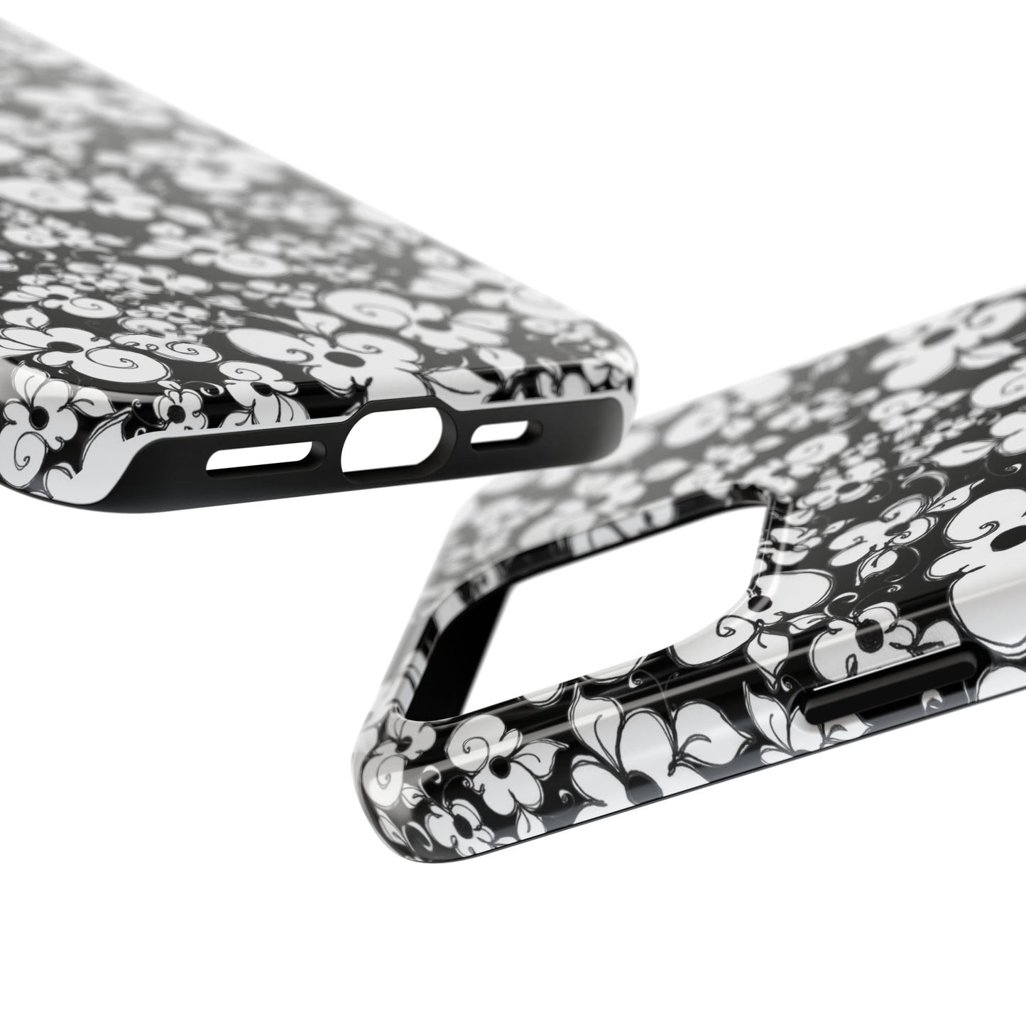 Dog Daisies Black Phone Case