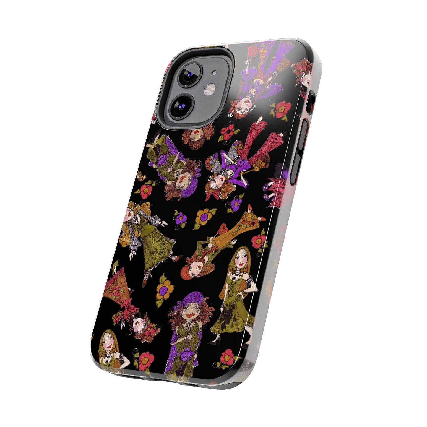 Tossed Gypsies Black Phone Case