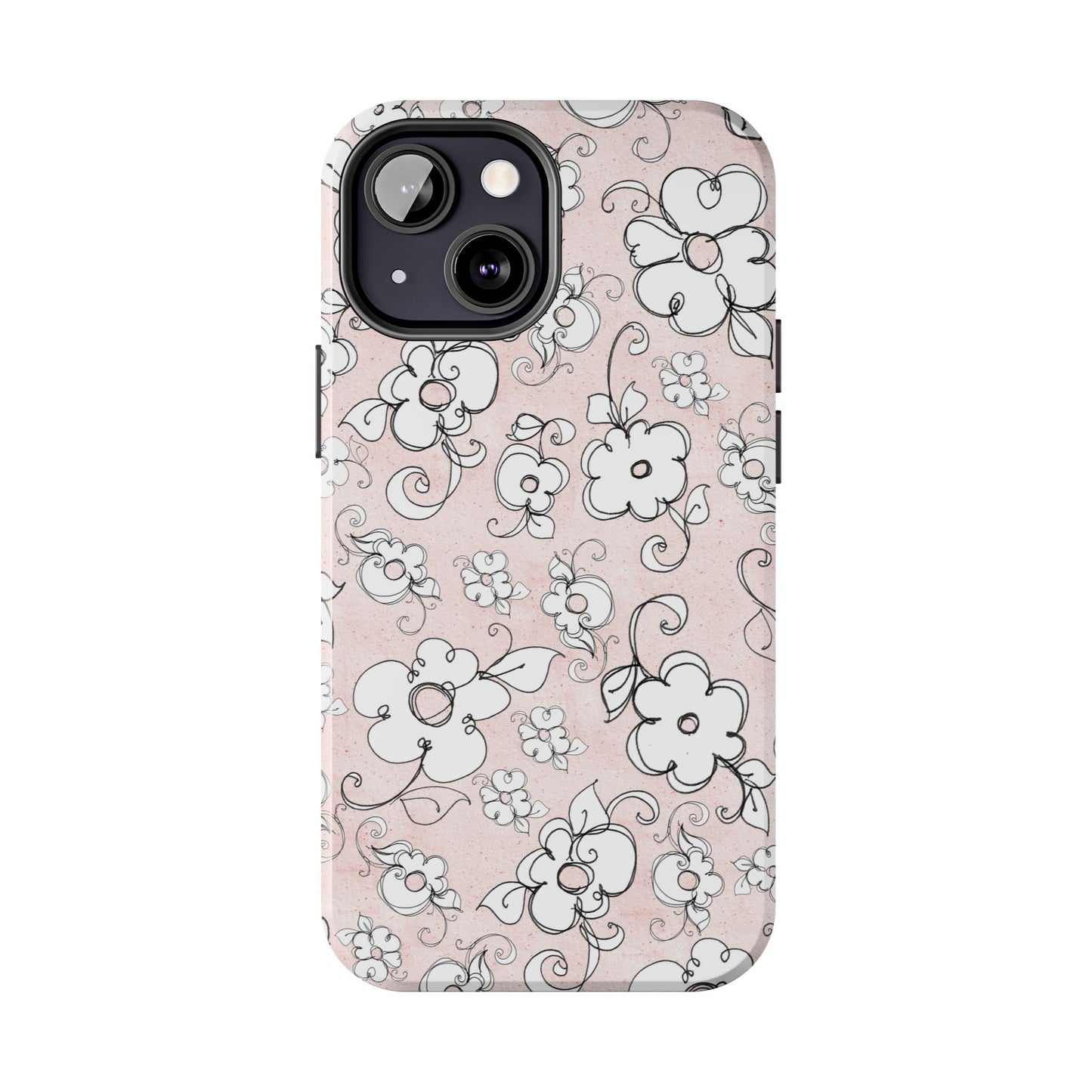 Lady Flowers Paris Pink Phone Case