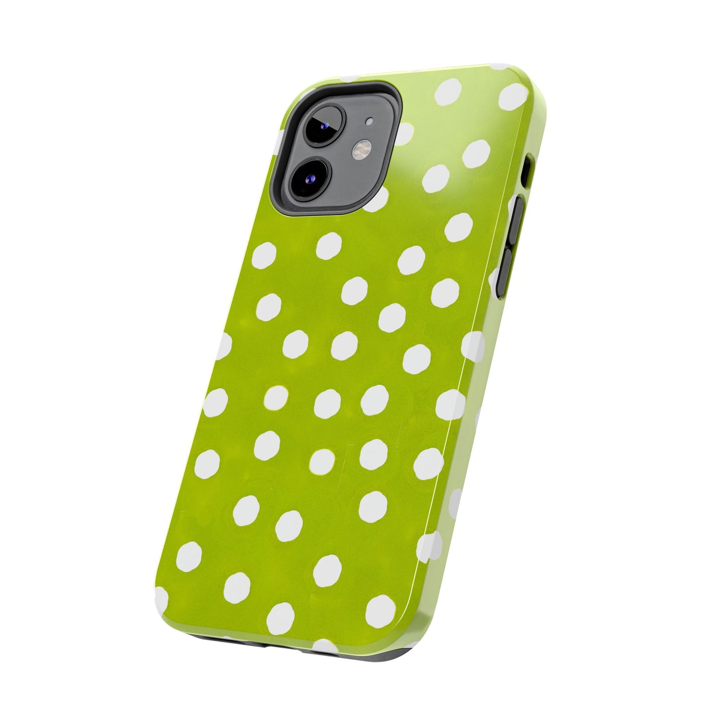 Jumbo Dots Green / White Phone Case