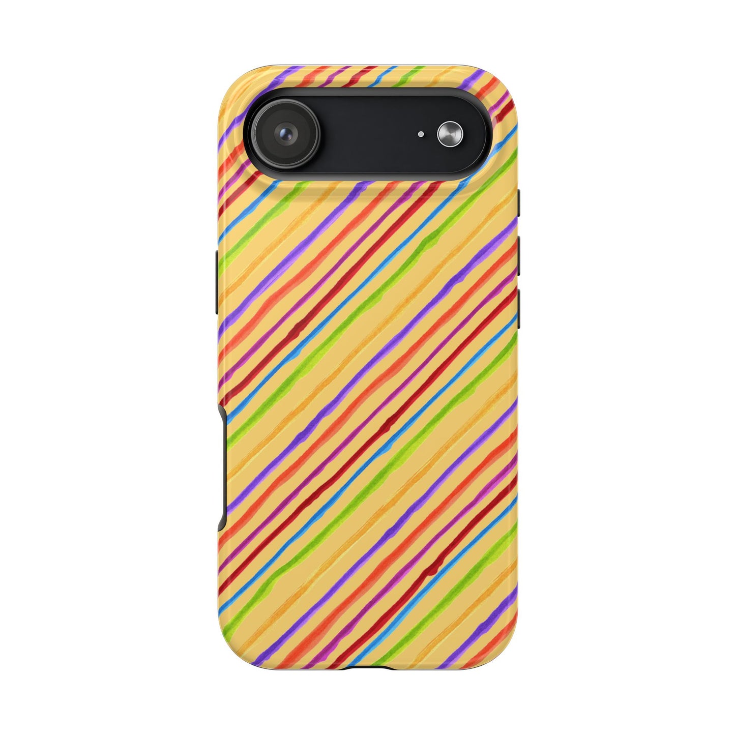 Calico Stripe Yellow Phone Case
