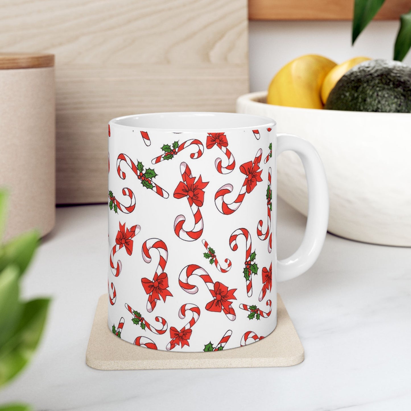 Candy Cane Crowd White Cup