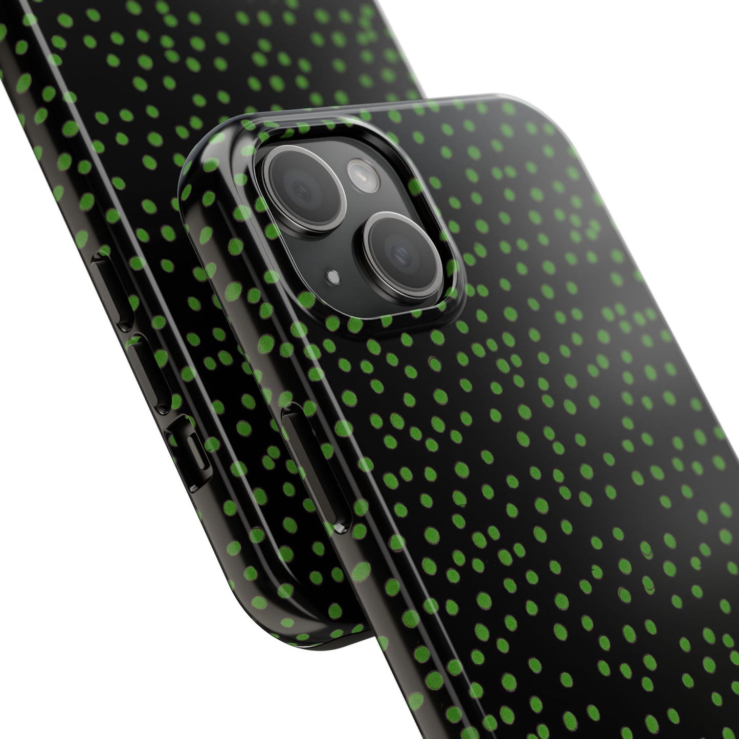 Dinky Dots Black / Green Phone Case