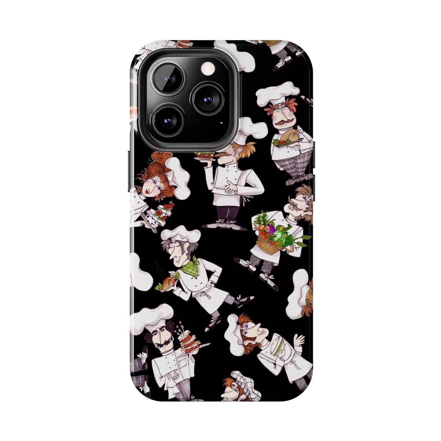Tossed Chefs Black Phone Case