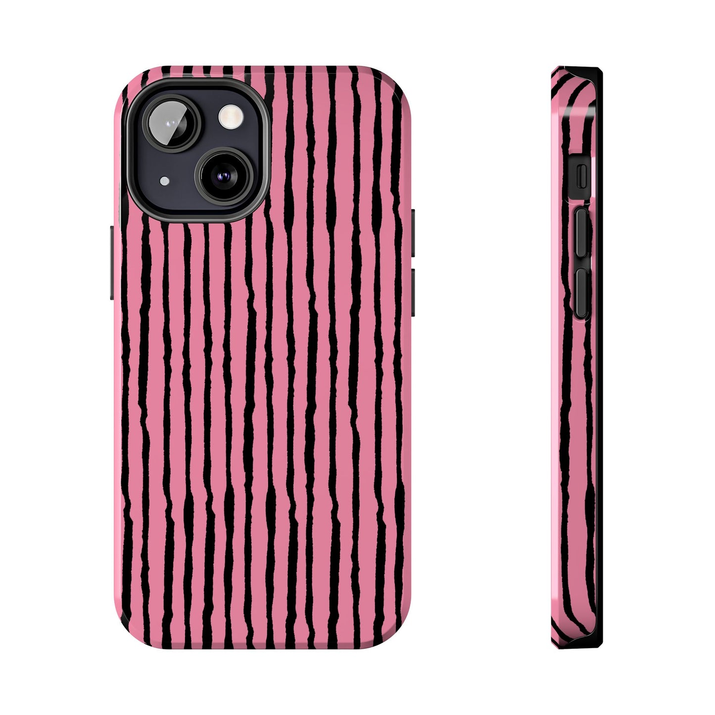 Sorta Stripe Bright Pink / Black Phone Case