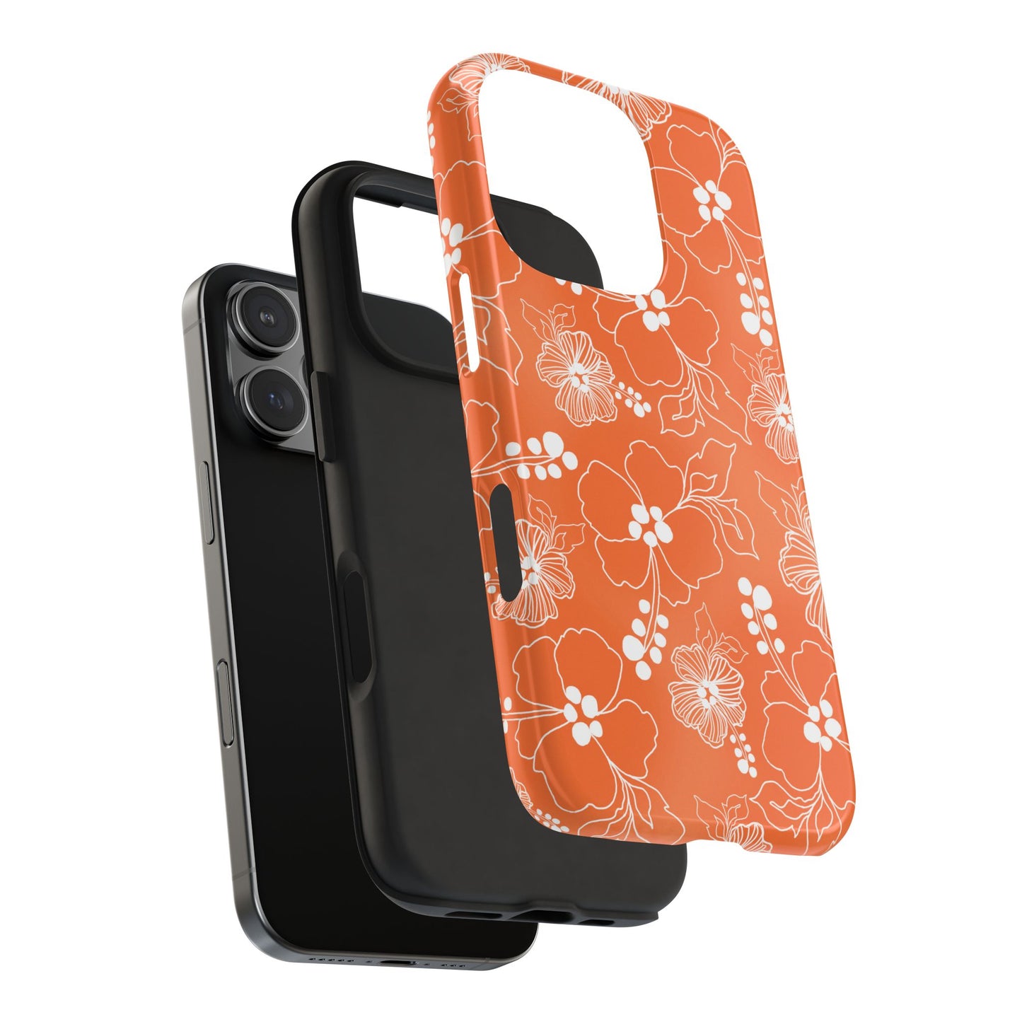 Lacey Hibiscus Coral Phone Case