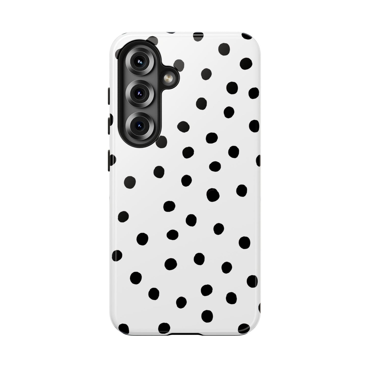 Dot White / Black Phone Case