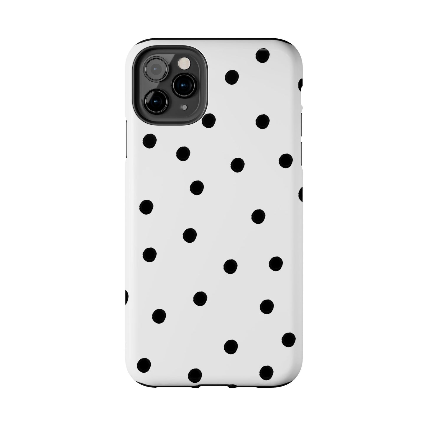 Space Dots White / Black Phone Case