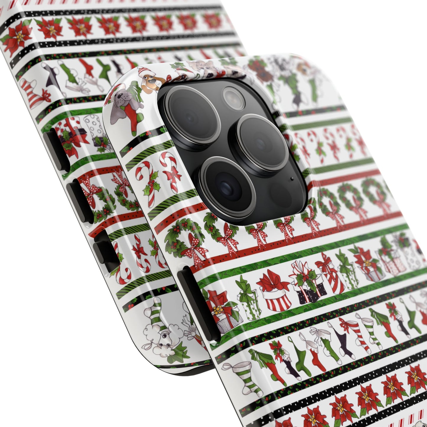 Holiday Borders White Phone Case