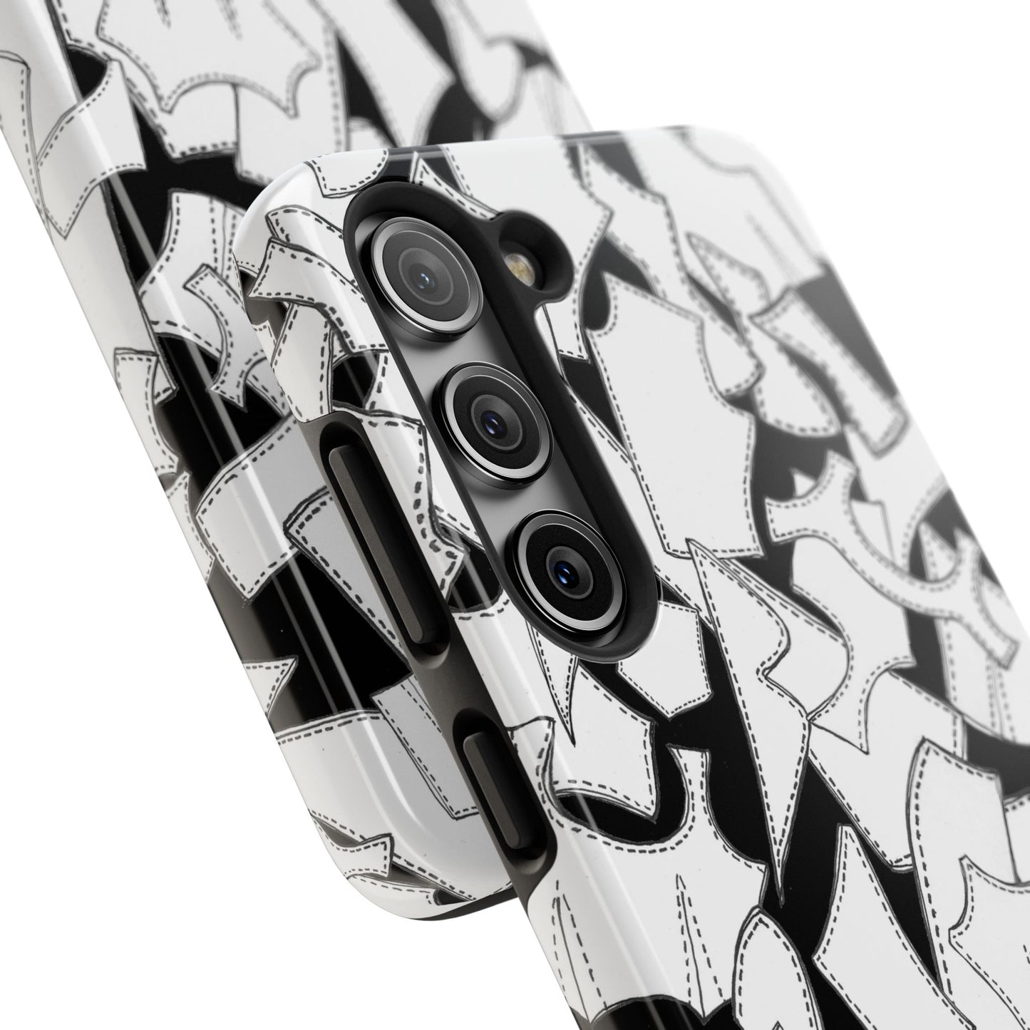 Pattern Pieces Black Phone Case