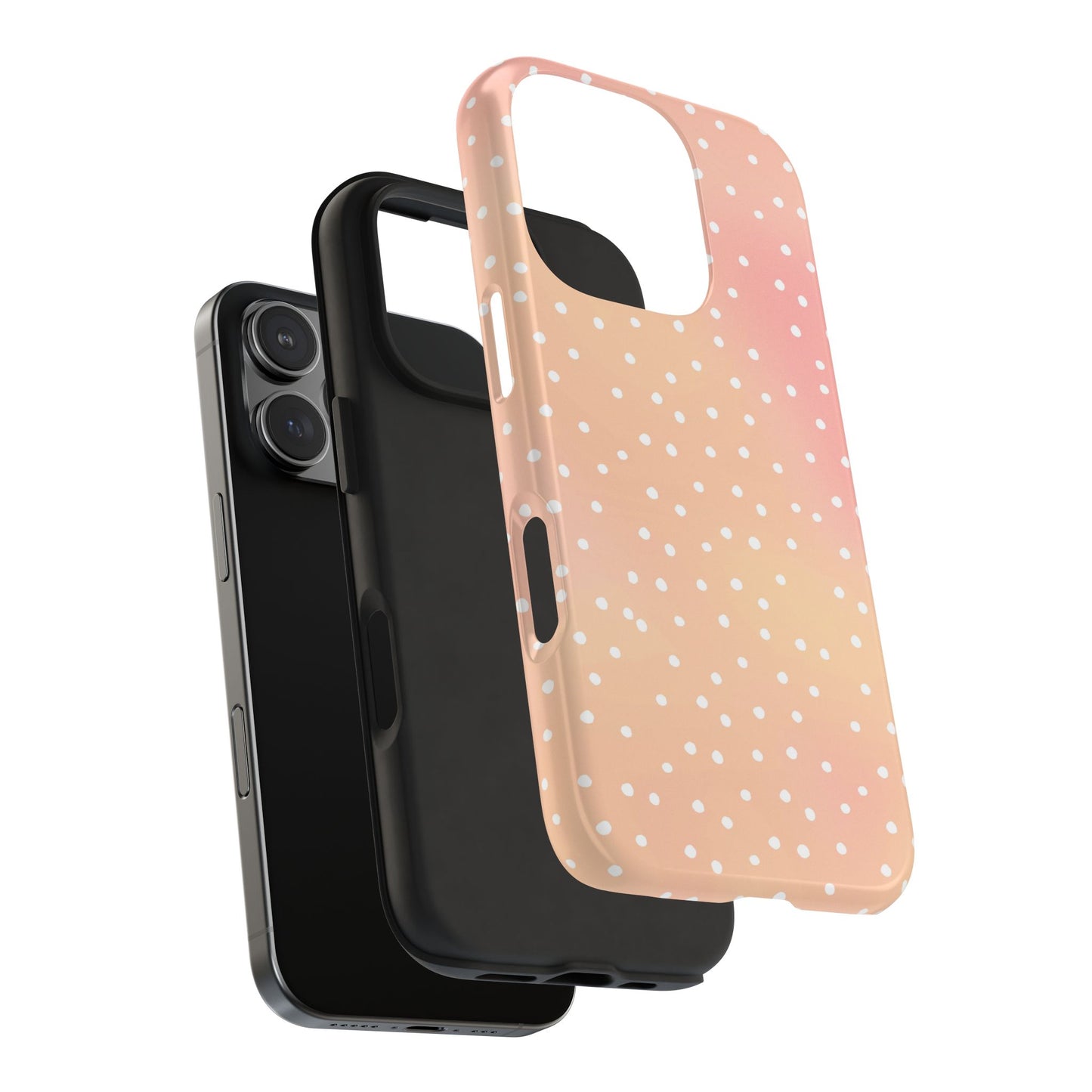 Dinky Dots Peach / White Phone Case
