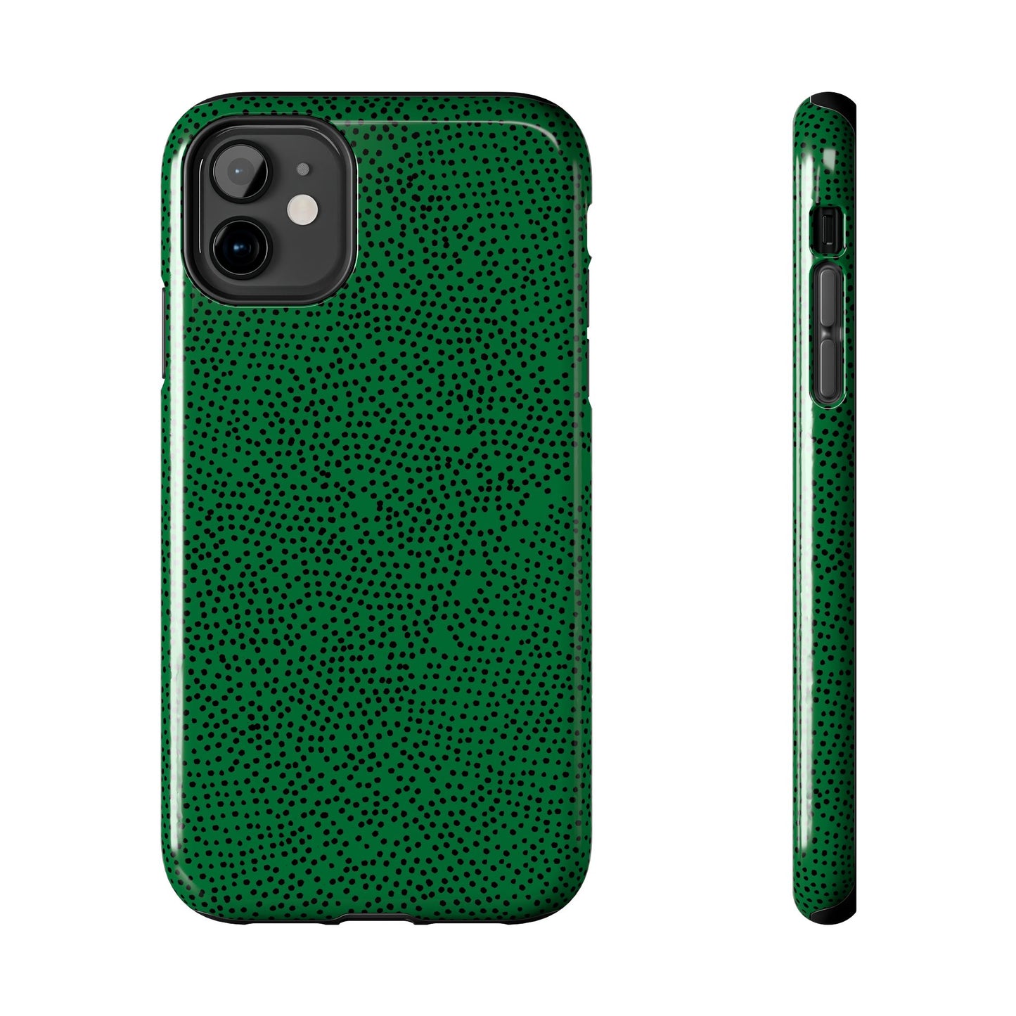 Mini Dot Green / Black Phone Case