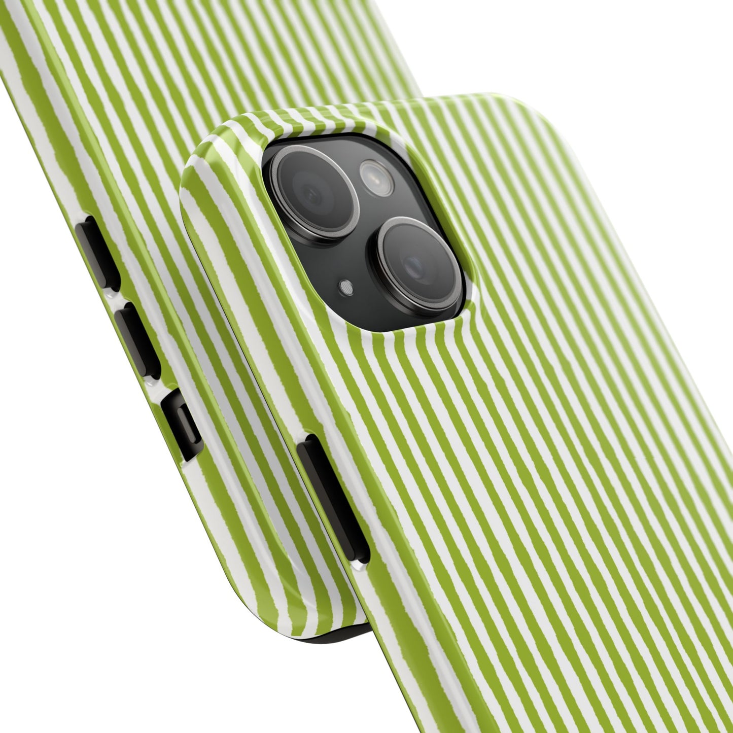 Lazy Stripe Green / White Phone Case