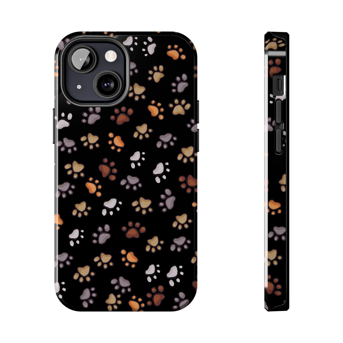 Puppy Paws Black Phone Case