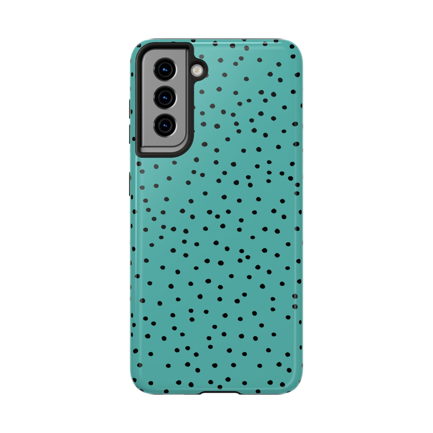 Dinky Dots Turquoise / Black Phone Case