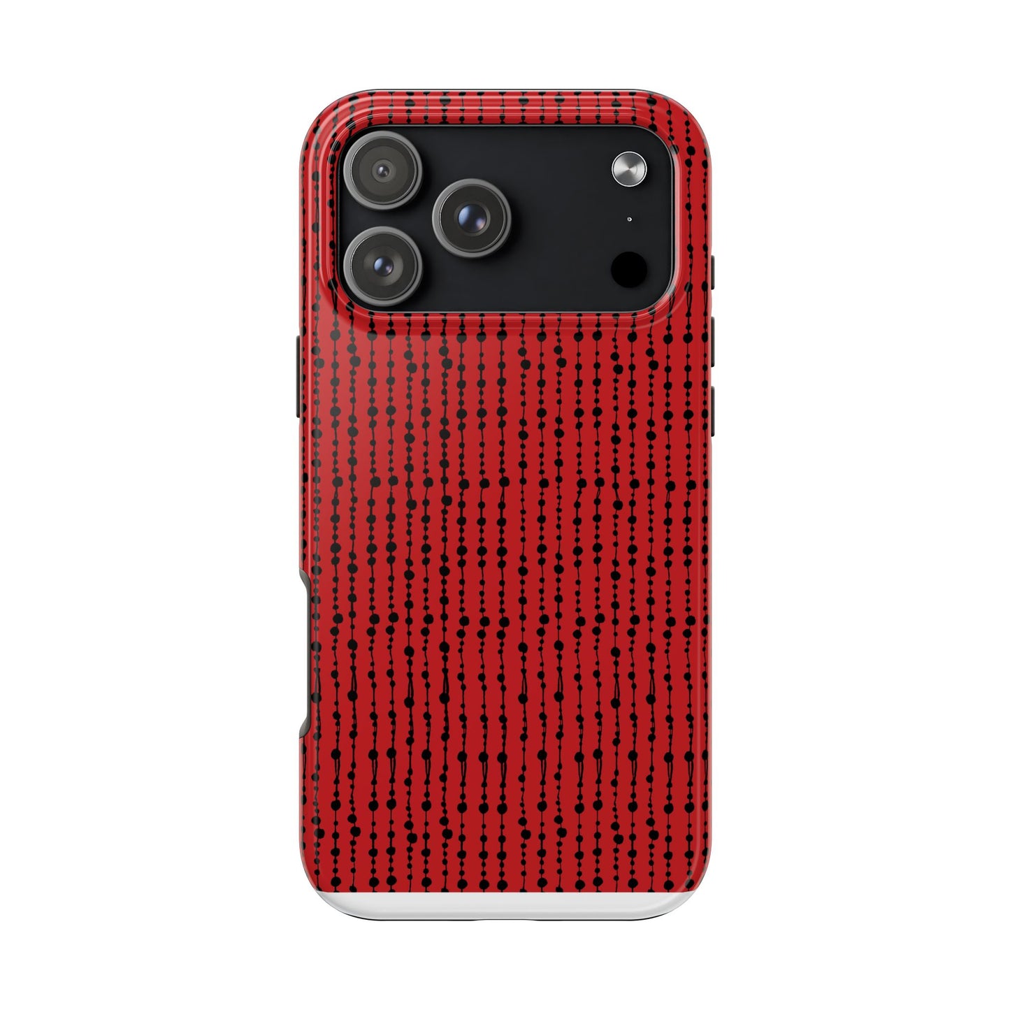 Beaded Curtain Red / Black Phone Case
