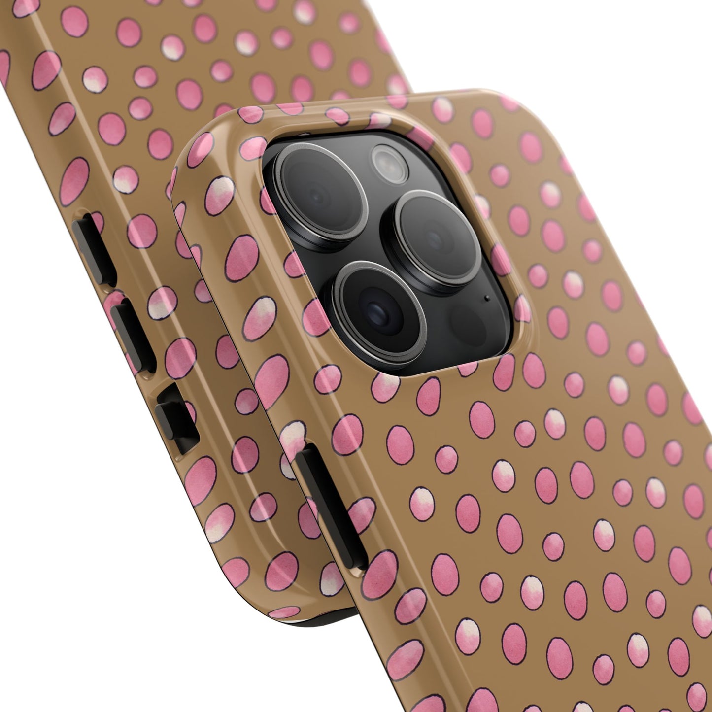 Egg Dots Chocolate / Pink Phone Case