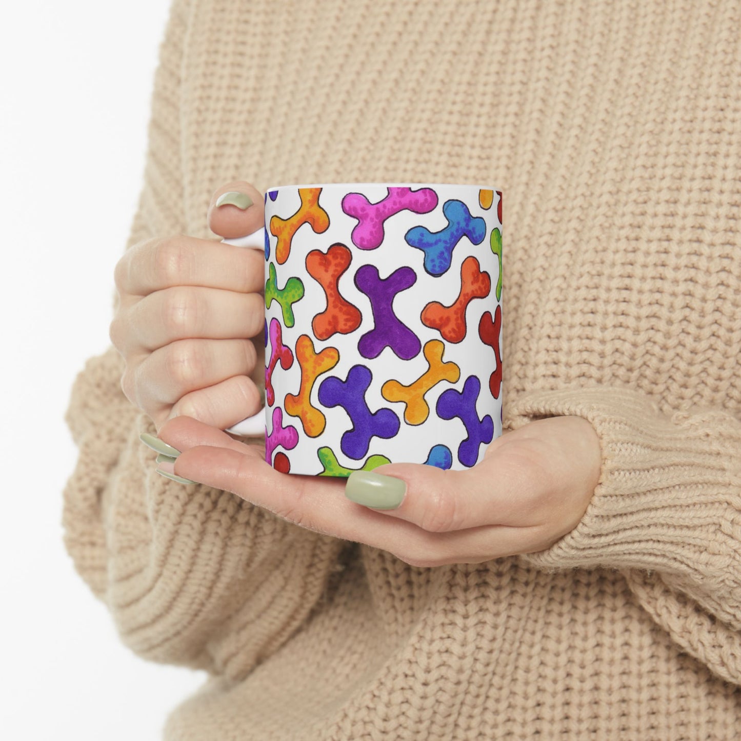 Fancy Bones White / Multi Cup