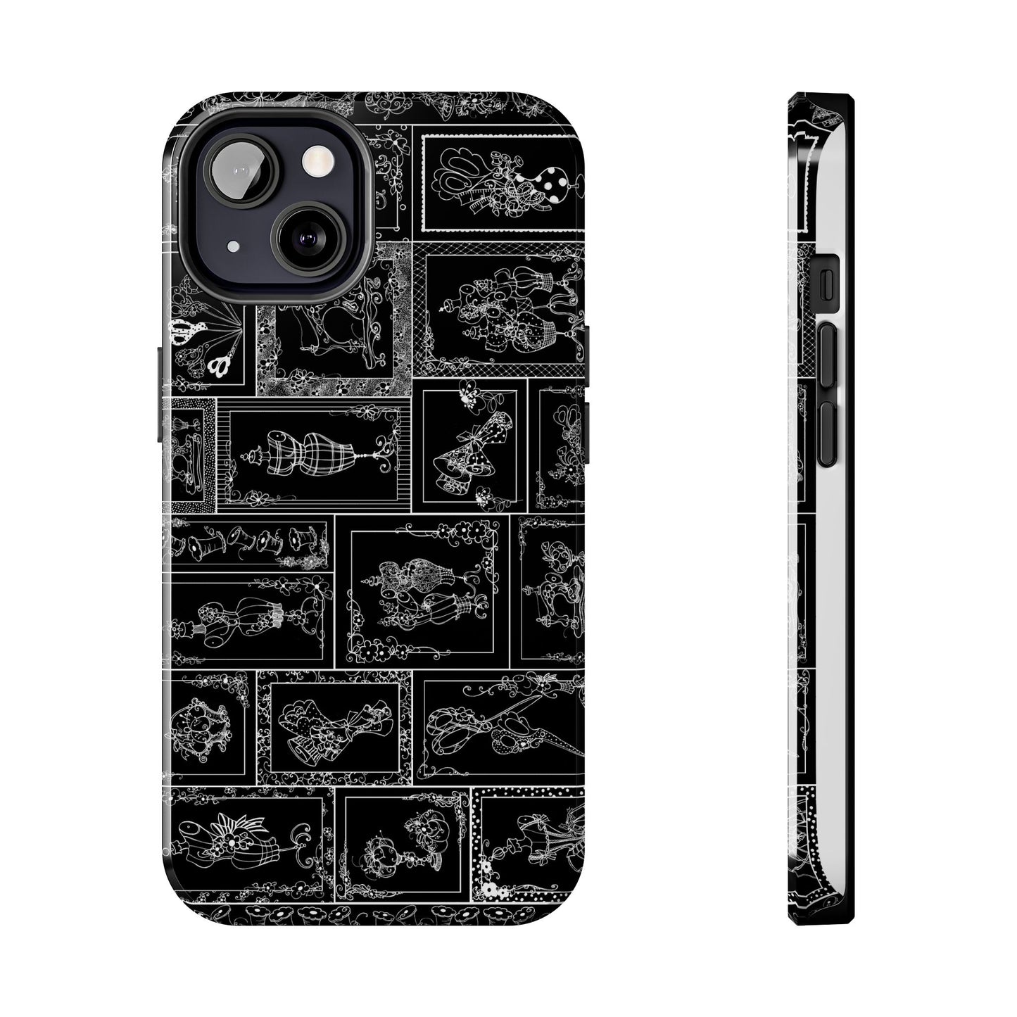 Sew Fancy Black Phone Case
