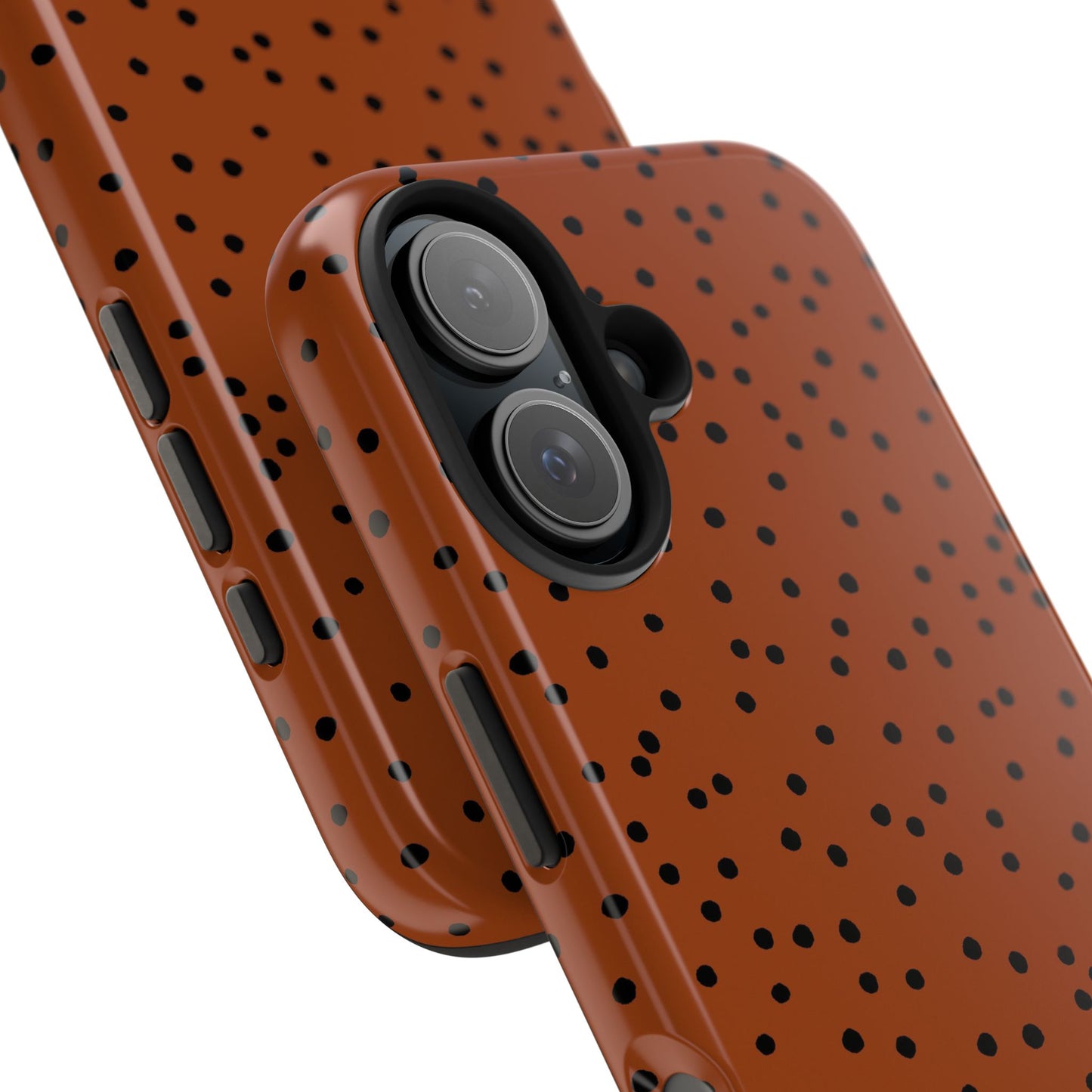 Dinky Dots Bronze / Black Phone Case