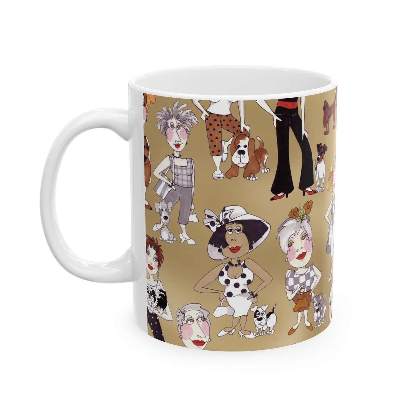 Dog Ladies Tan Cup