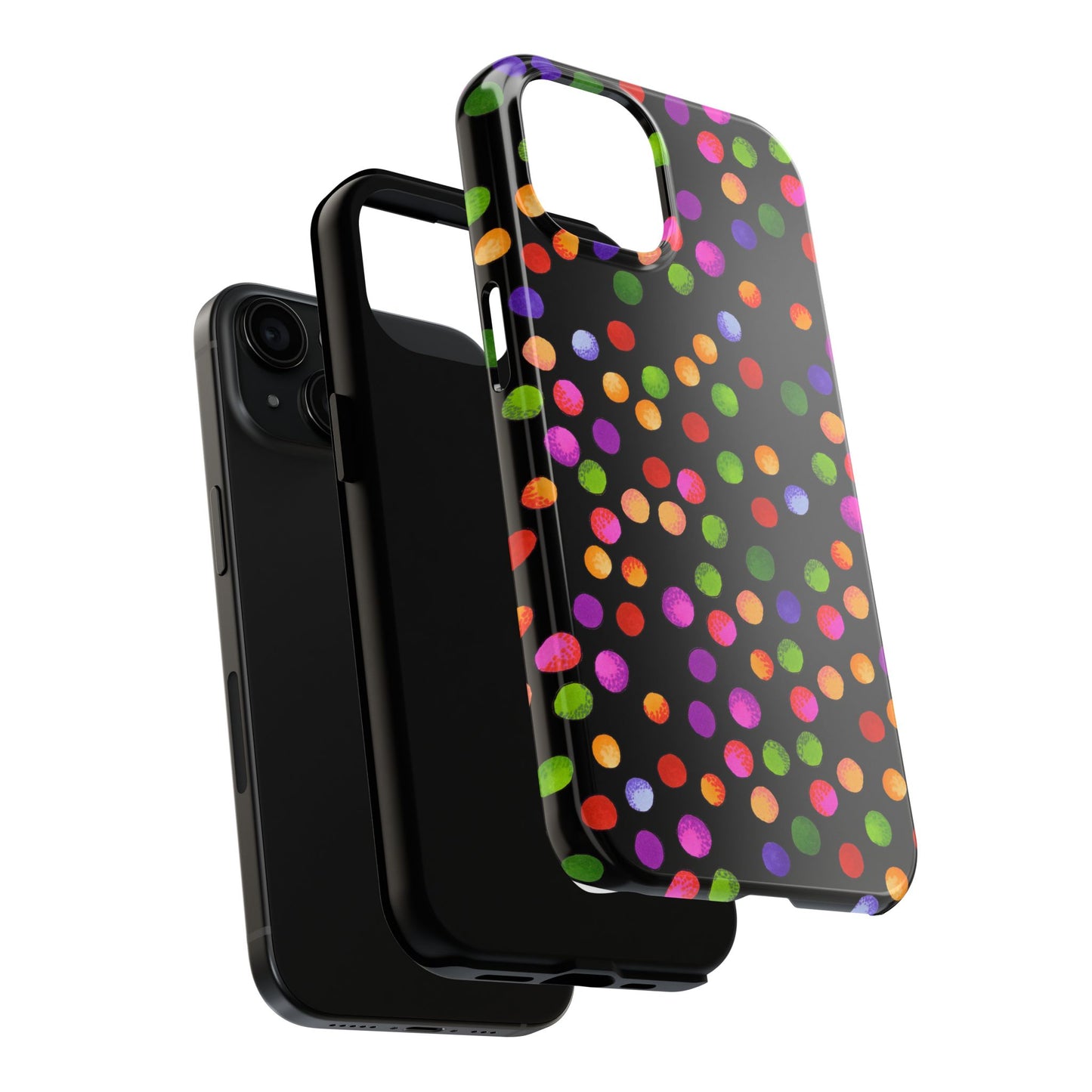 Big Fun Dots Black Phone Case