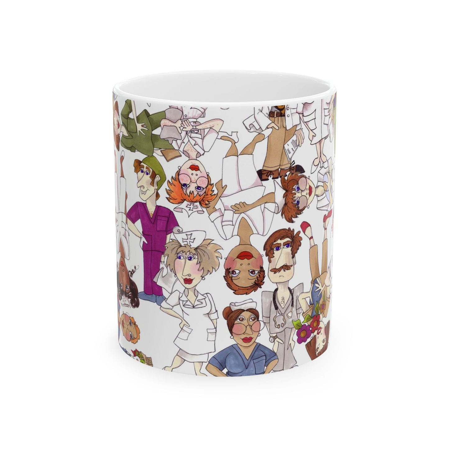Diverse Nurse White Cup