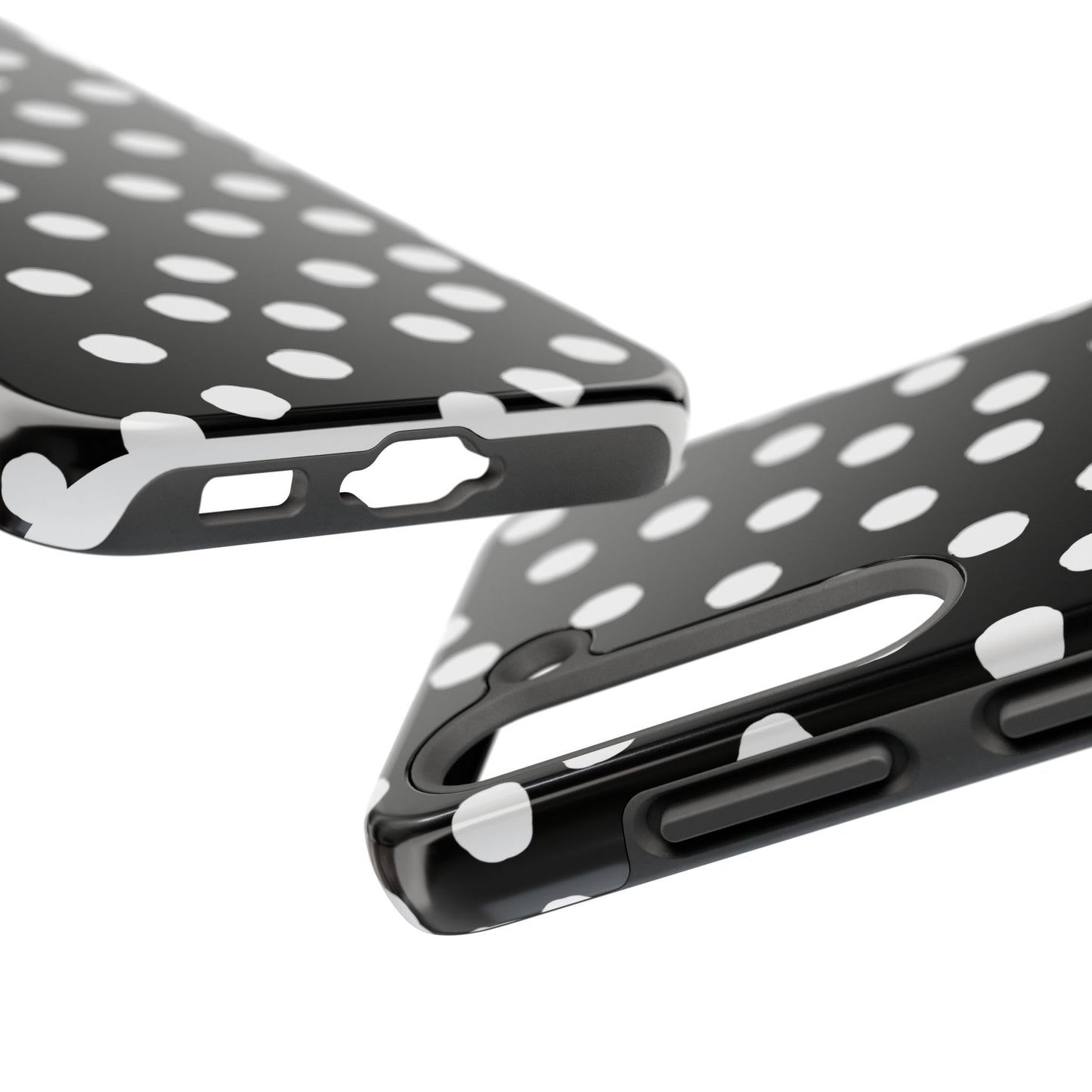 Jumbo Dots Black / White Phone Case