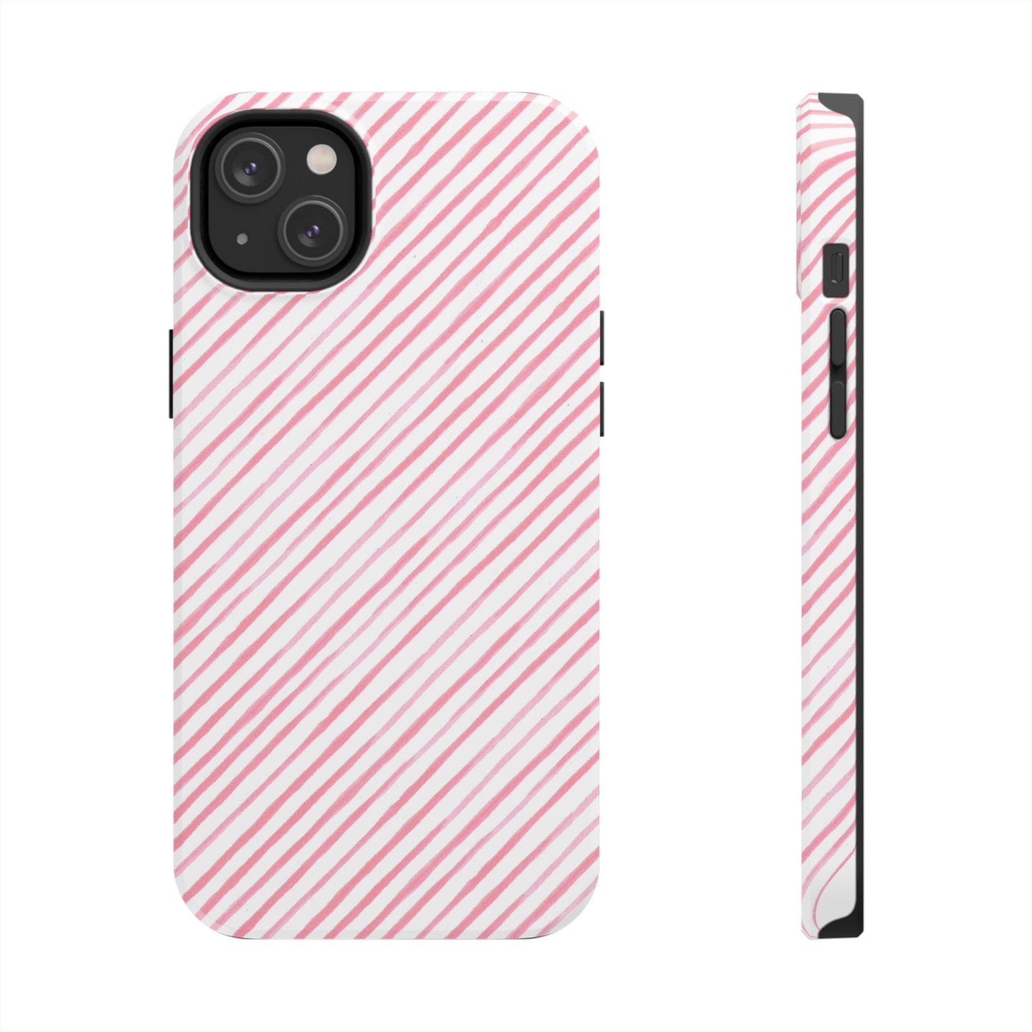 Bias Stripe White / Pink Phone Case